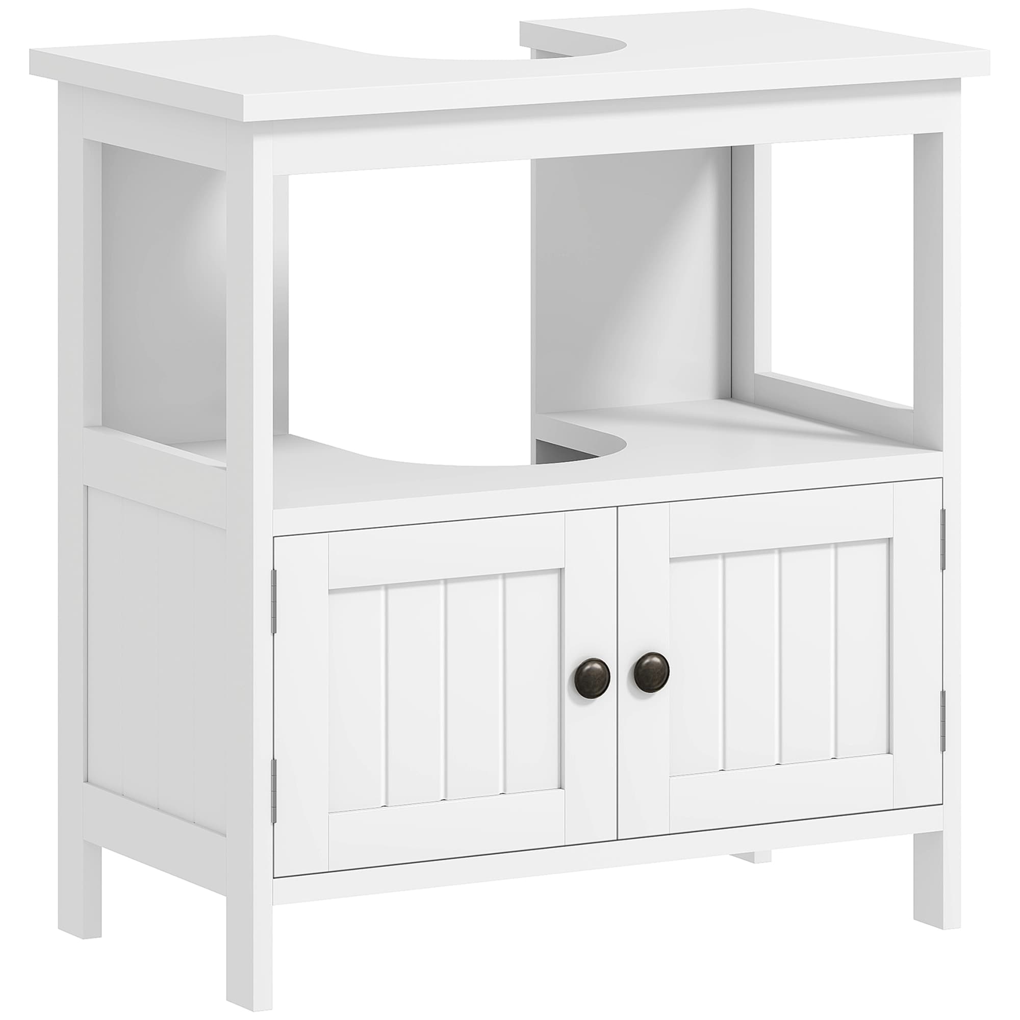 White under sink cabinet for tidy bathroom storage