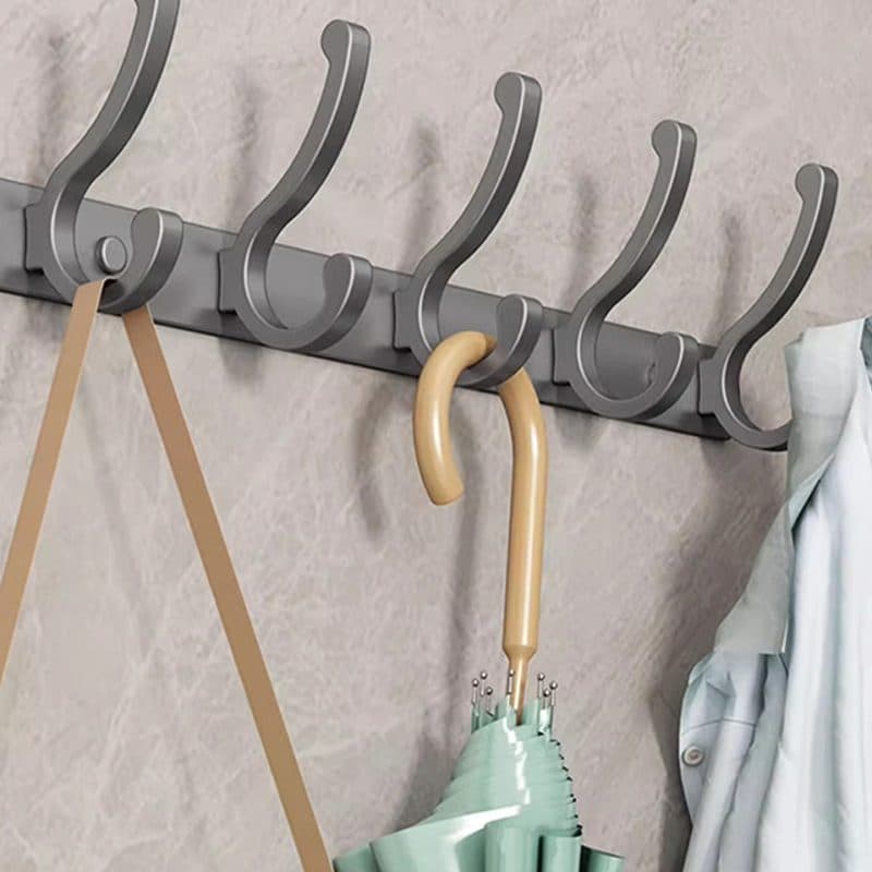Slim 12 hook wall rack for coats, bags and keys - image 1