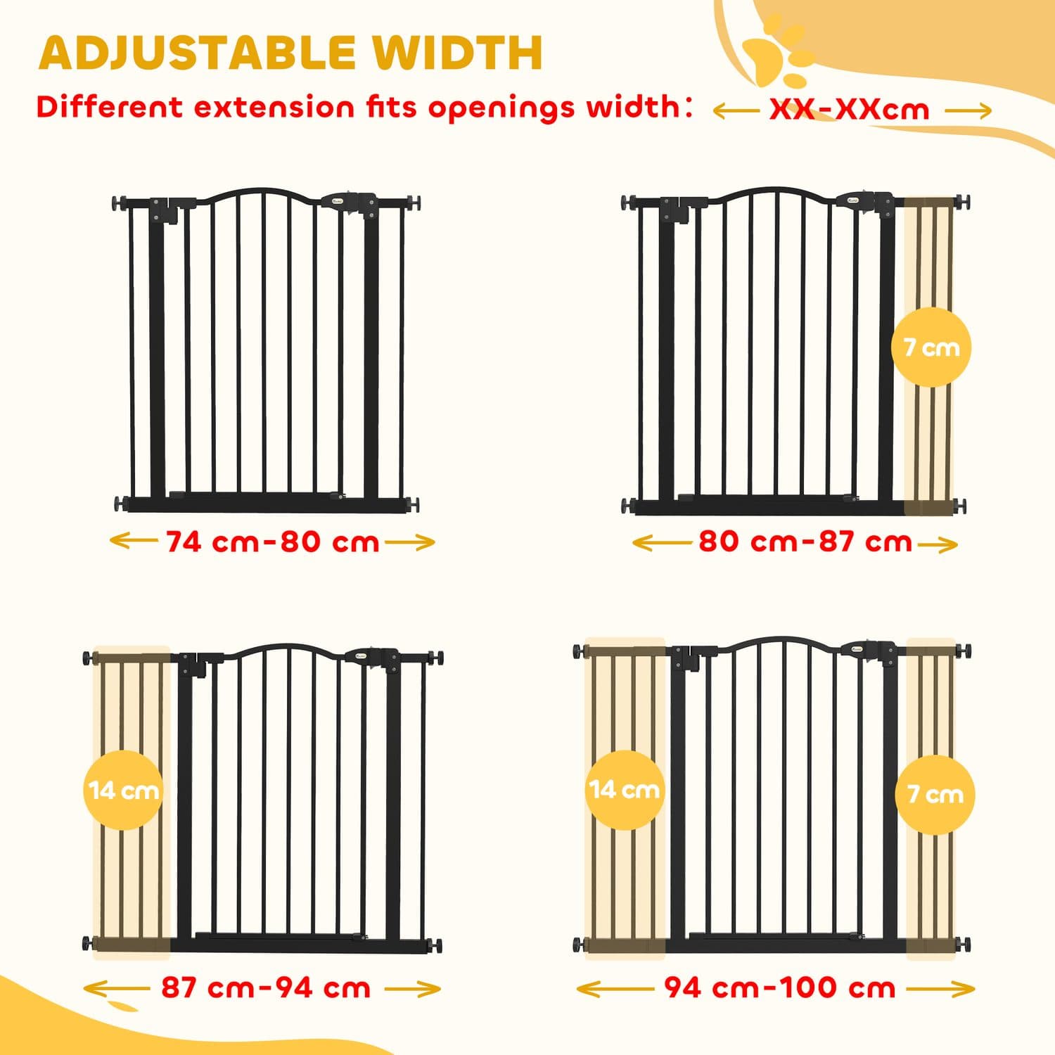 Adjustable Metal Pet Safety Gate with Auto-Close Door - image 4