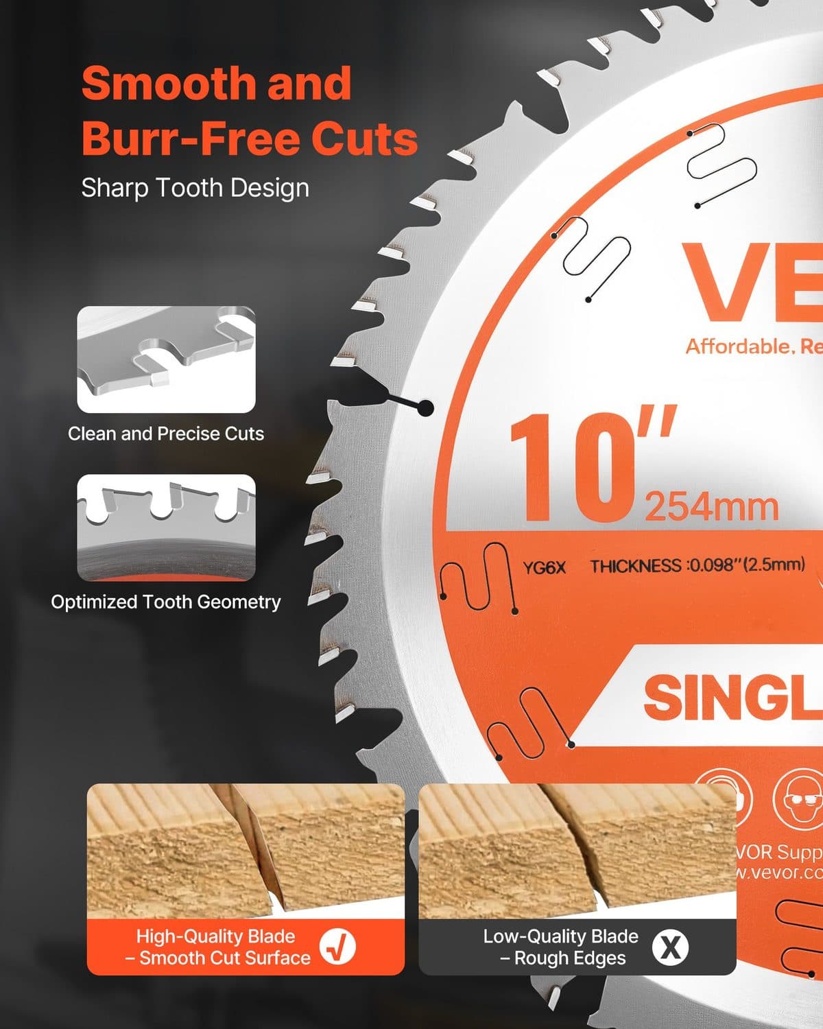 Fine Finish 10 Inch Saw Blade for Timber Panels - image 1