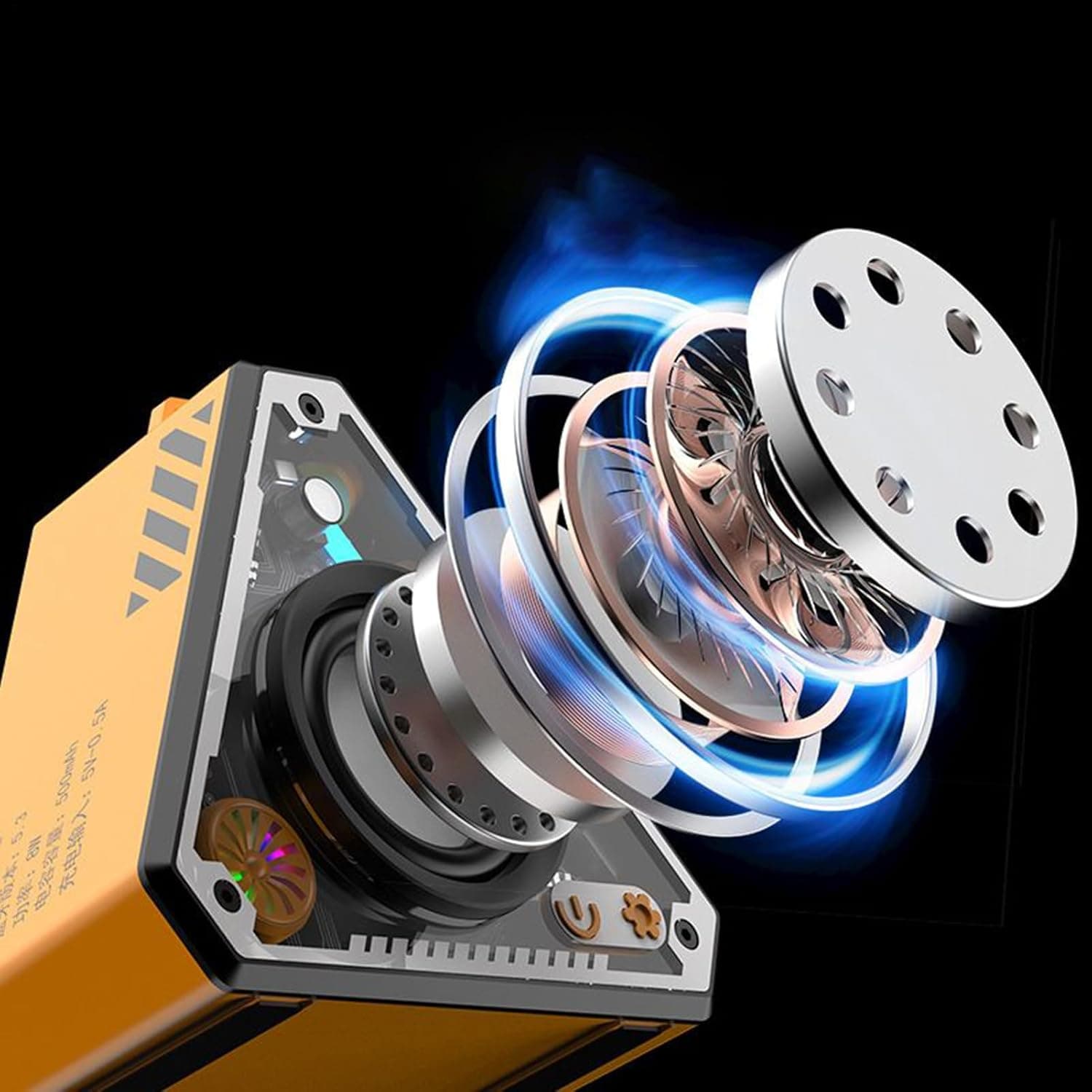 Orange Triangle Mecha Bluetooth Speaker with RGB Light - image 2