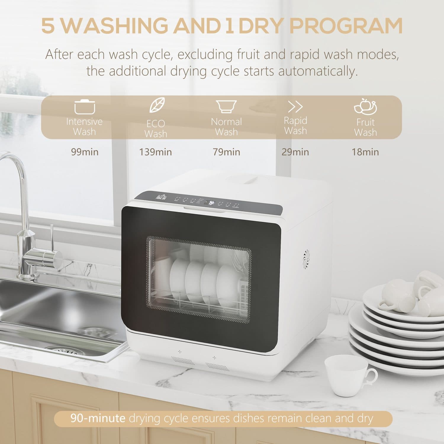 Compact 6L Dishwasher - image 3