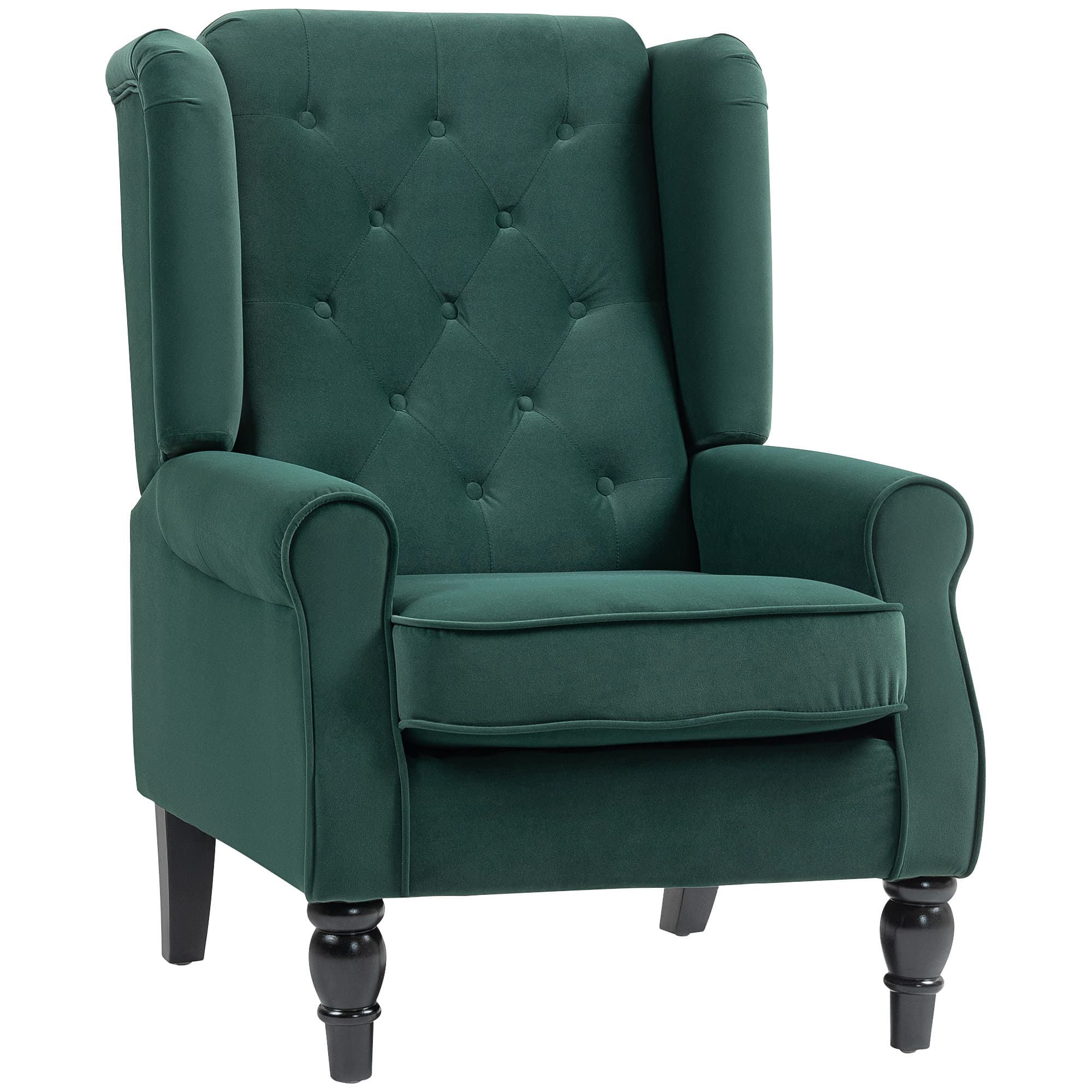 Green Velvet Wingback Chair