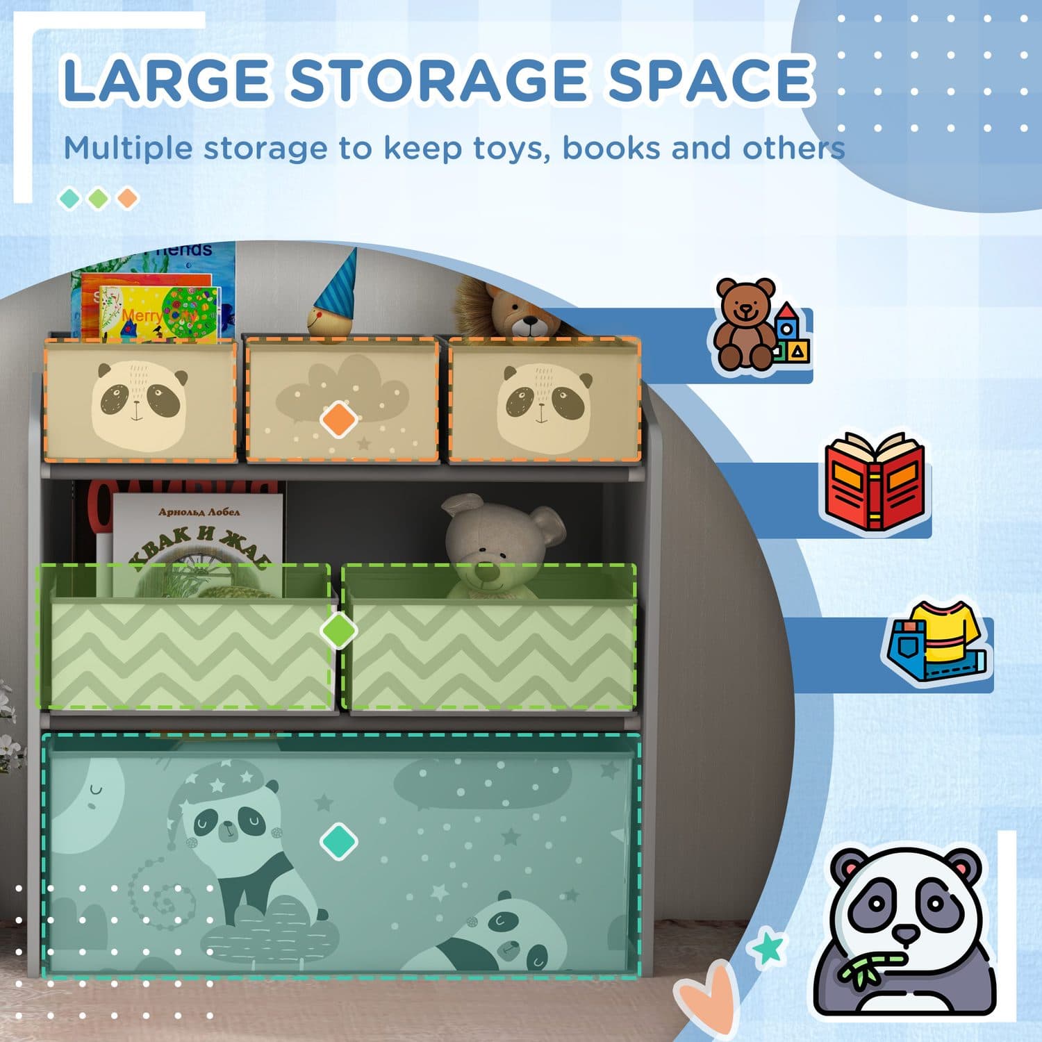 Tame the Toy Chaos with the ZONEKIZ 6-Bin Storage Unit - image 1
