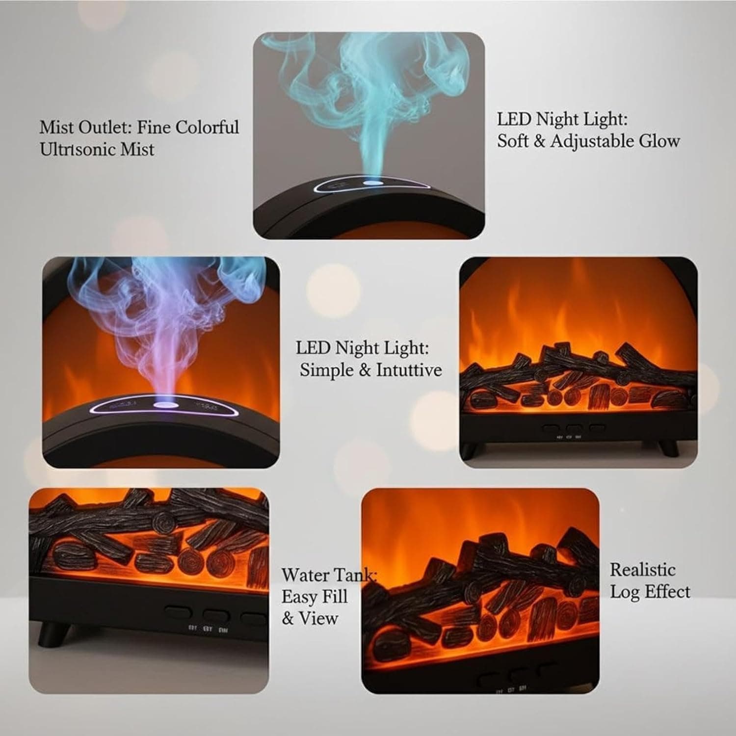 Fireplace-Style Aromatherapy Diffuser for Home and Office - image 8