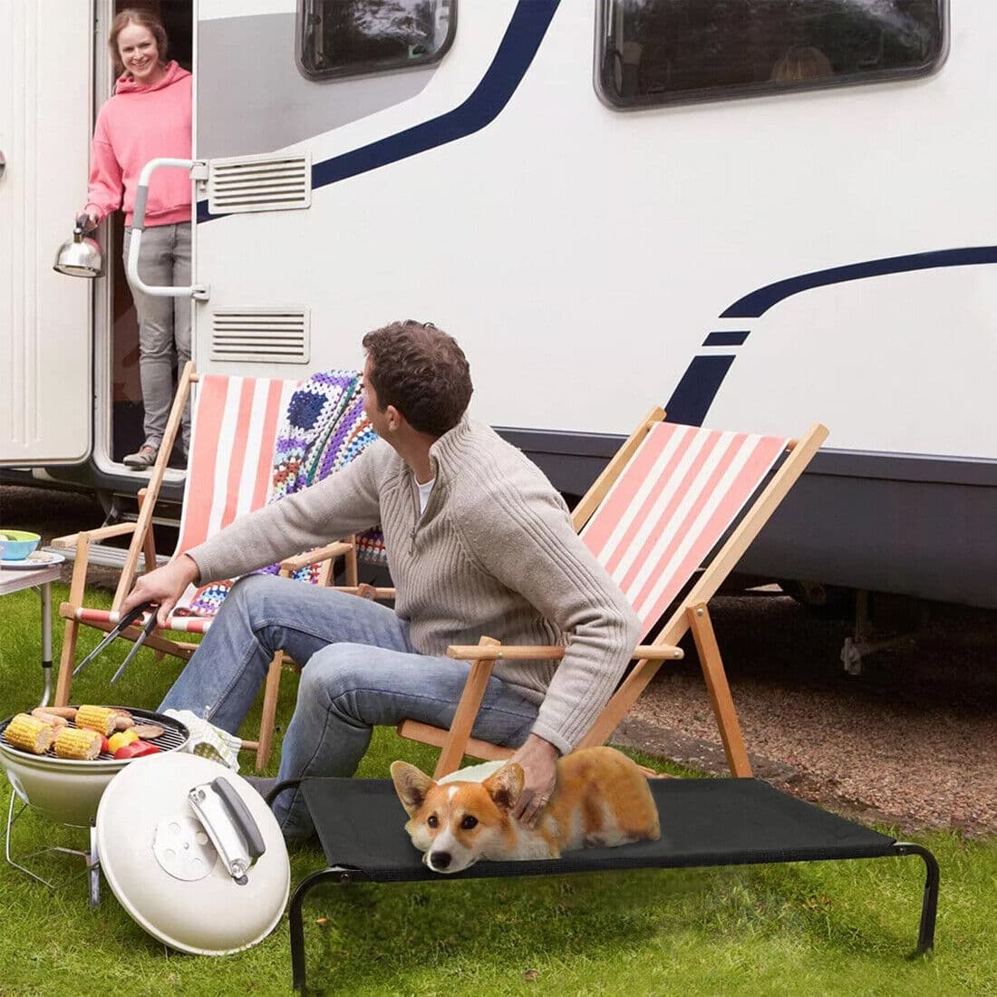 Raised Mesh Pet Cot for Cooler Everyday Rest - image 1