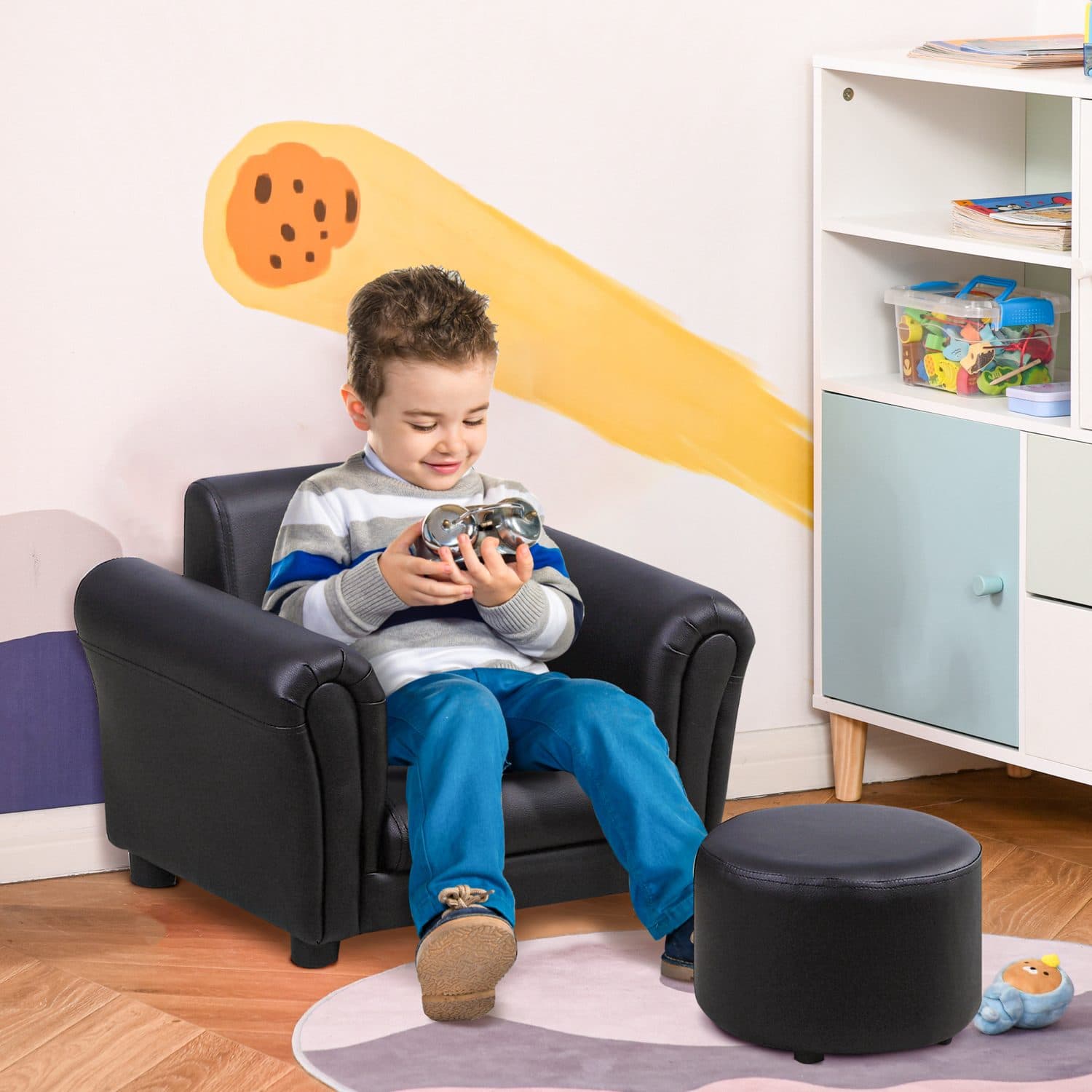 Black Toddler Armchair Set - image 4