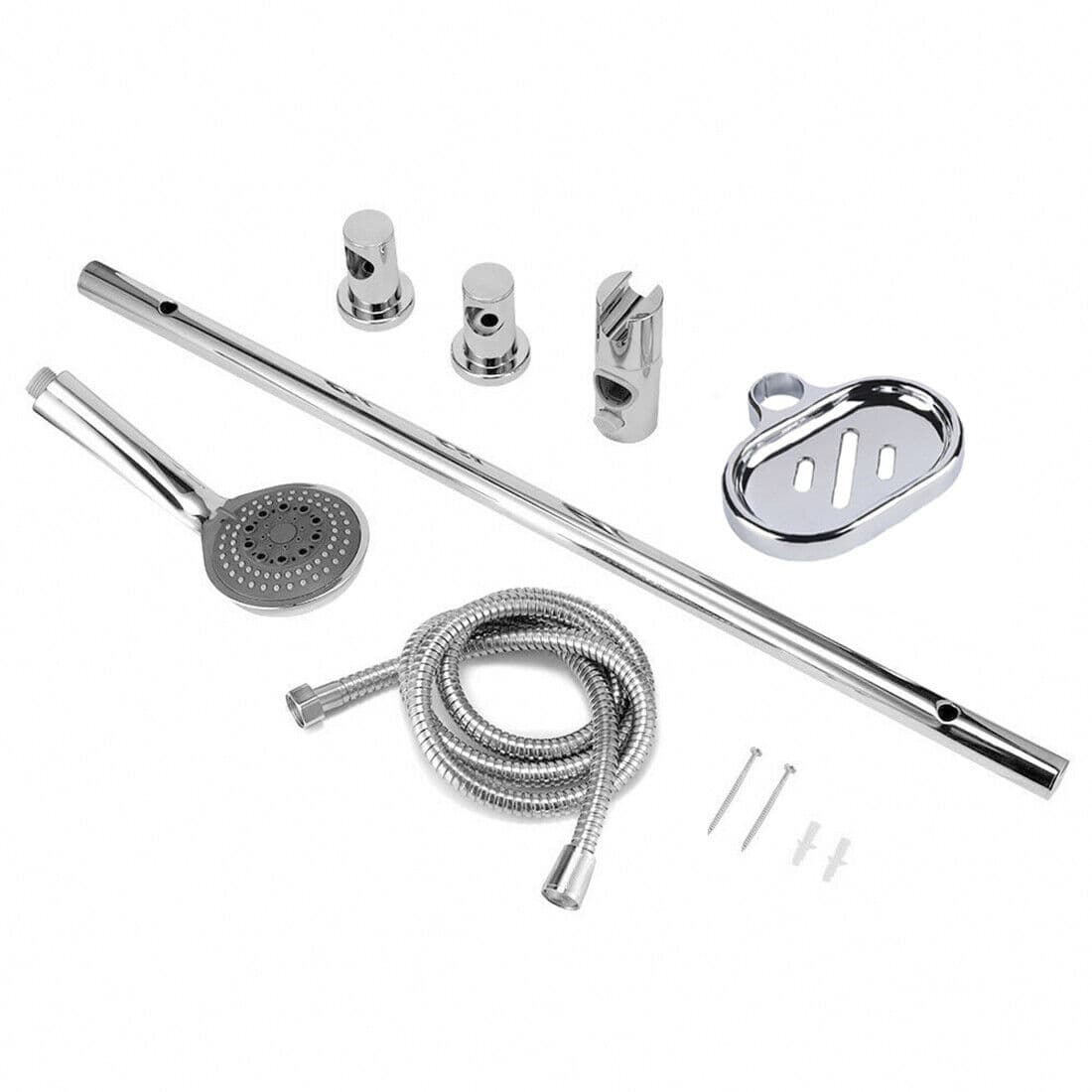 Adjustable Chrome Shower Riser Kit for Bathrooms - image 5
