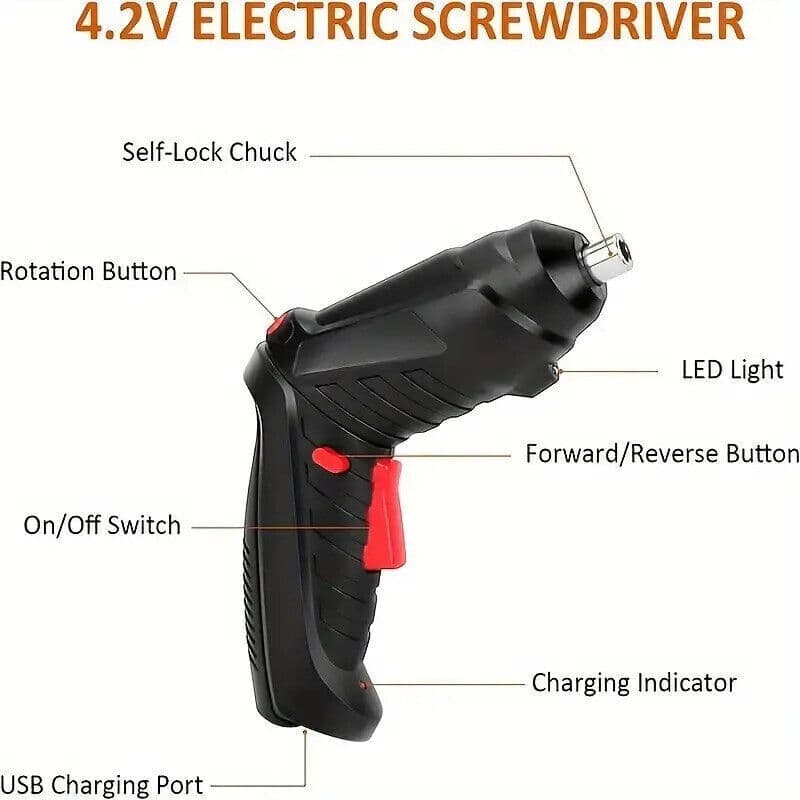 Rechargeable Electric Screwdriver Kit for Home DIY - image 7