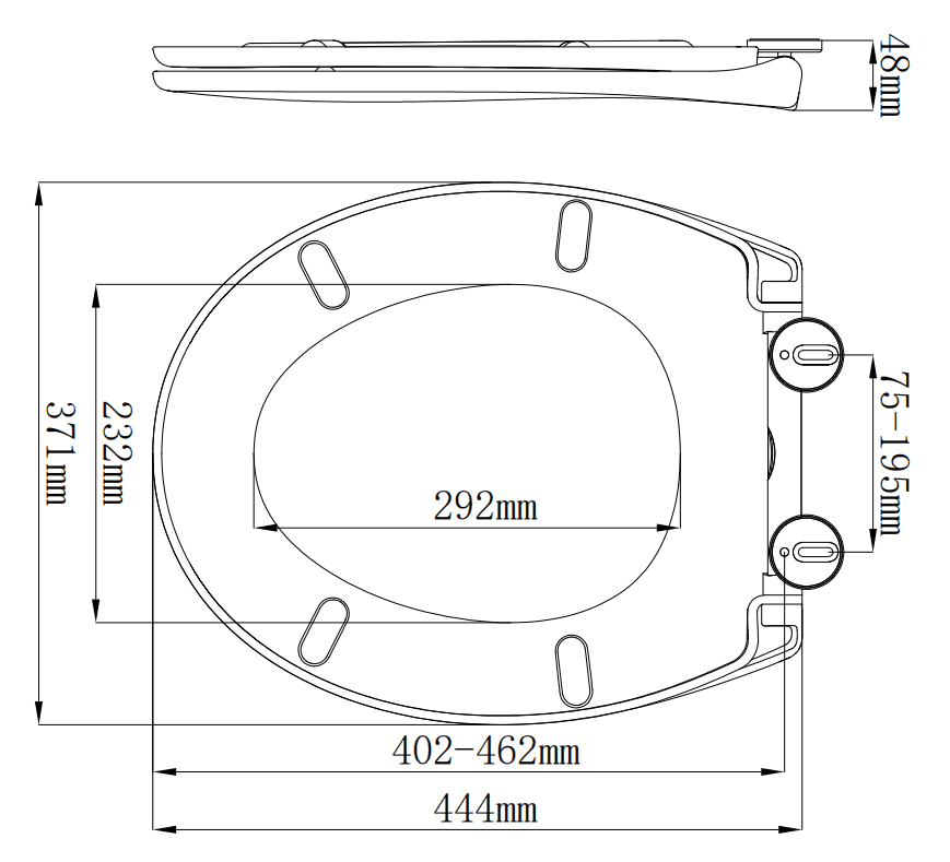 White Round Toilet Seat with Lid – Easy Clip-Fit Hinges, No Tools Needed - image 20