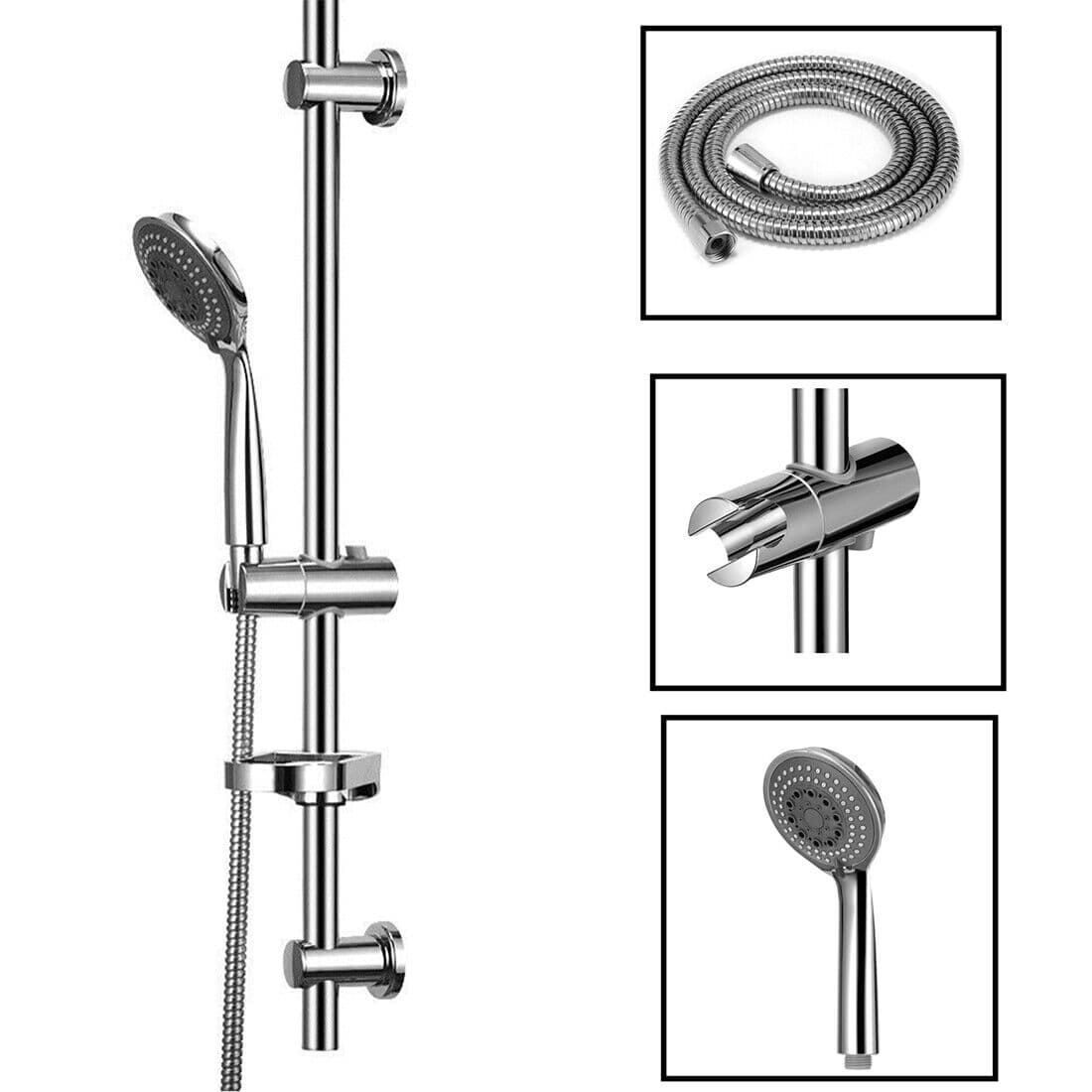 Complete Shower Slider Rail Kit | Stainless Steel - image 1