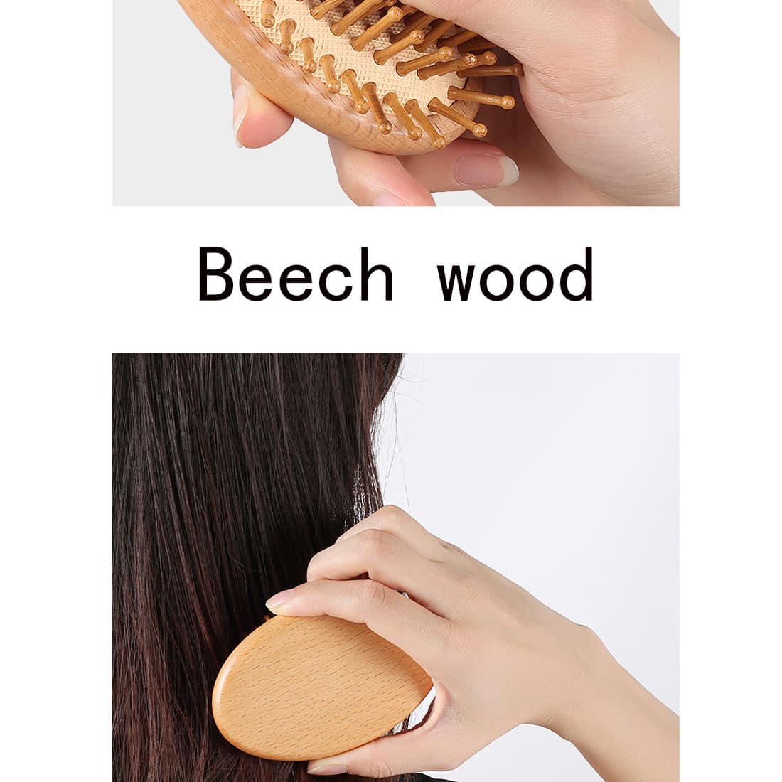 Natural Wood Air Cushion Brush for Scalp Massage - image 15