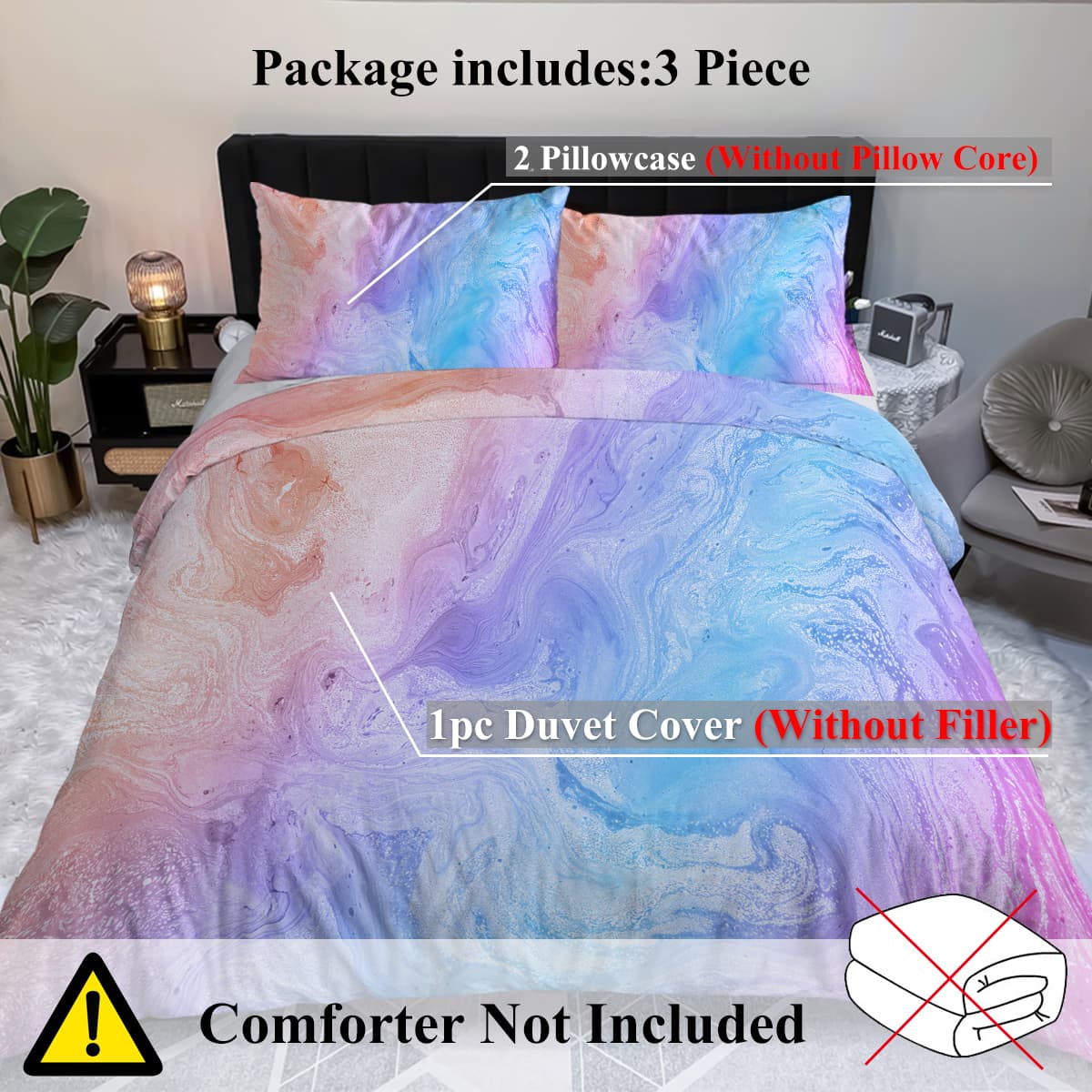 Soft Microfiber Single Duvet Cover & Pillowcase Set - image 9