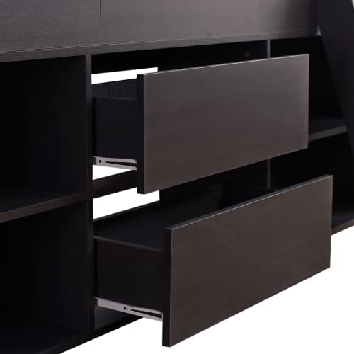 Children's White Mid Sleeper Bed with Drawers & Shelves - image 33