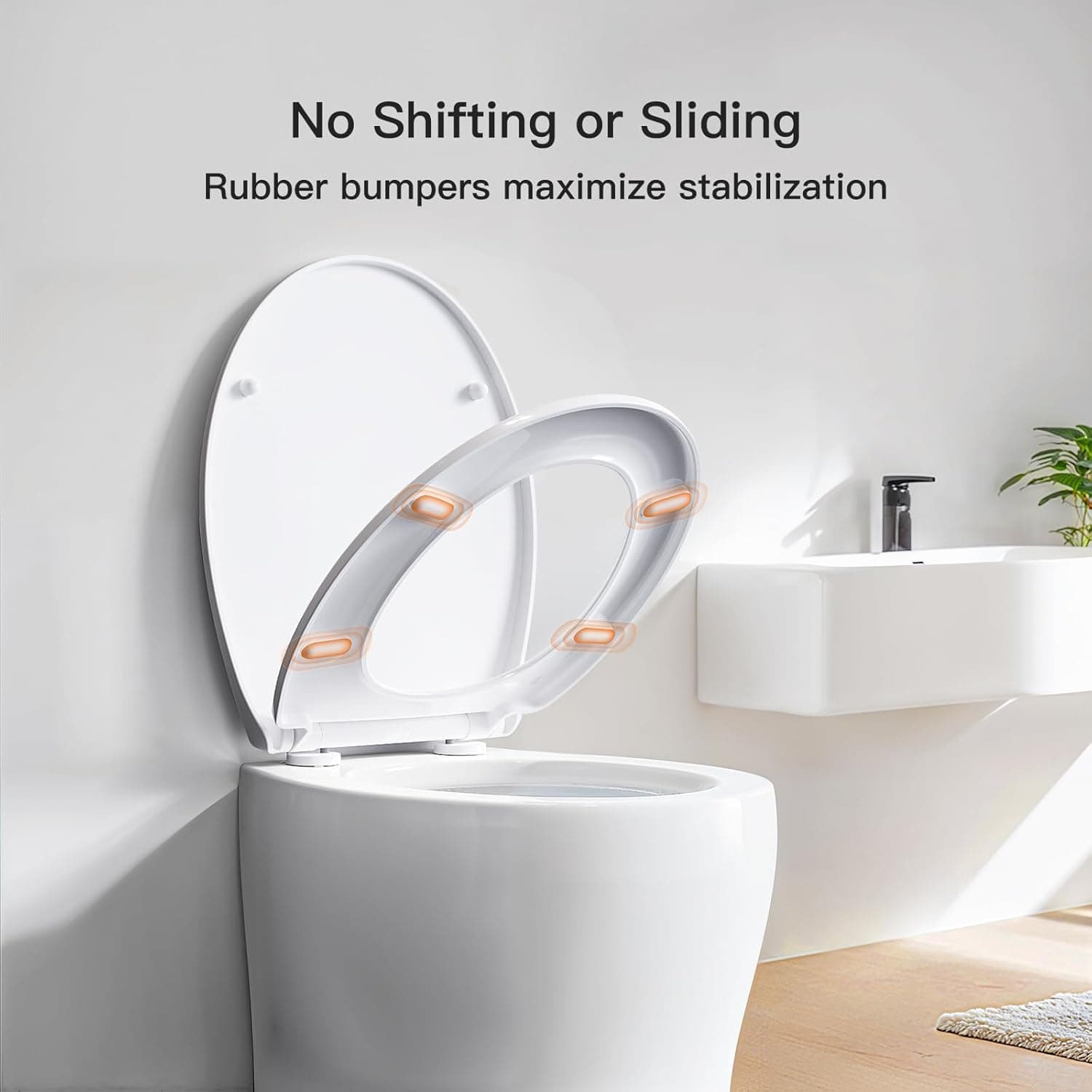 White Round Toilet Seat with Lid – Easy Clip-Fit Hinges, No Tools Needed - image 12