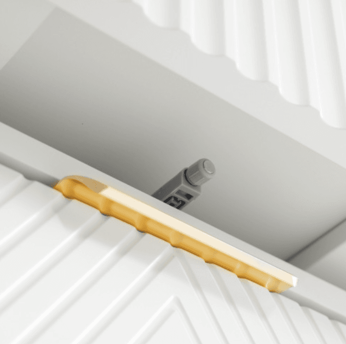 Contemporary White 6-Drawer Sideboard Cabinet - image 24