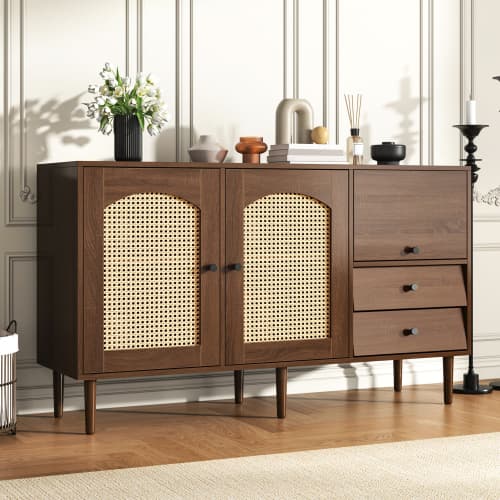 Country-Style Sideboard with Rattan Doors - image 6