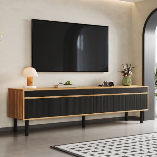 Stylish Black & Wood TV Cabinet for a Clutter-Free Space - image 9