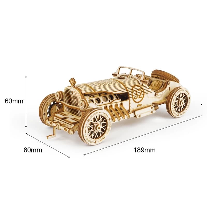 Self-Assembly 3D Wooden Racing Car Model