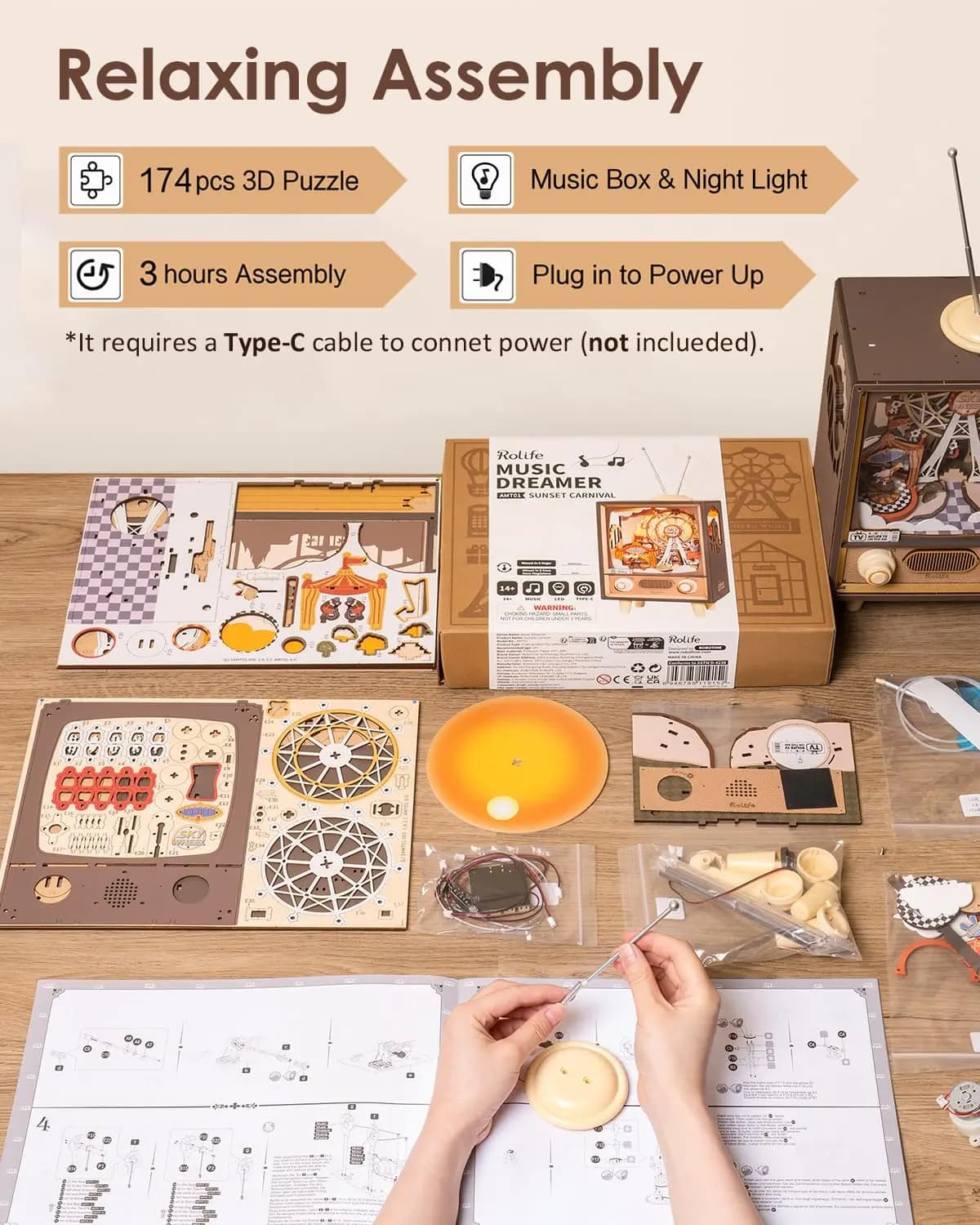 Build-Your-Own Circus Music Box with Ambient Light - image 10
