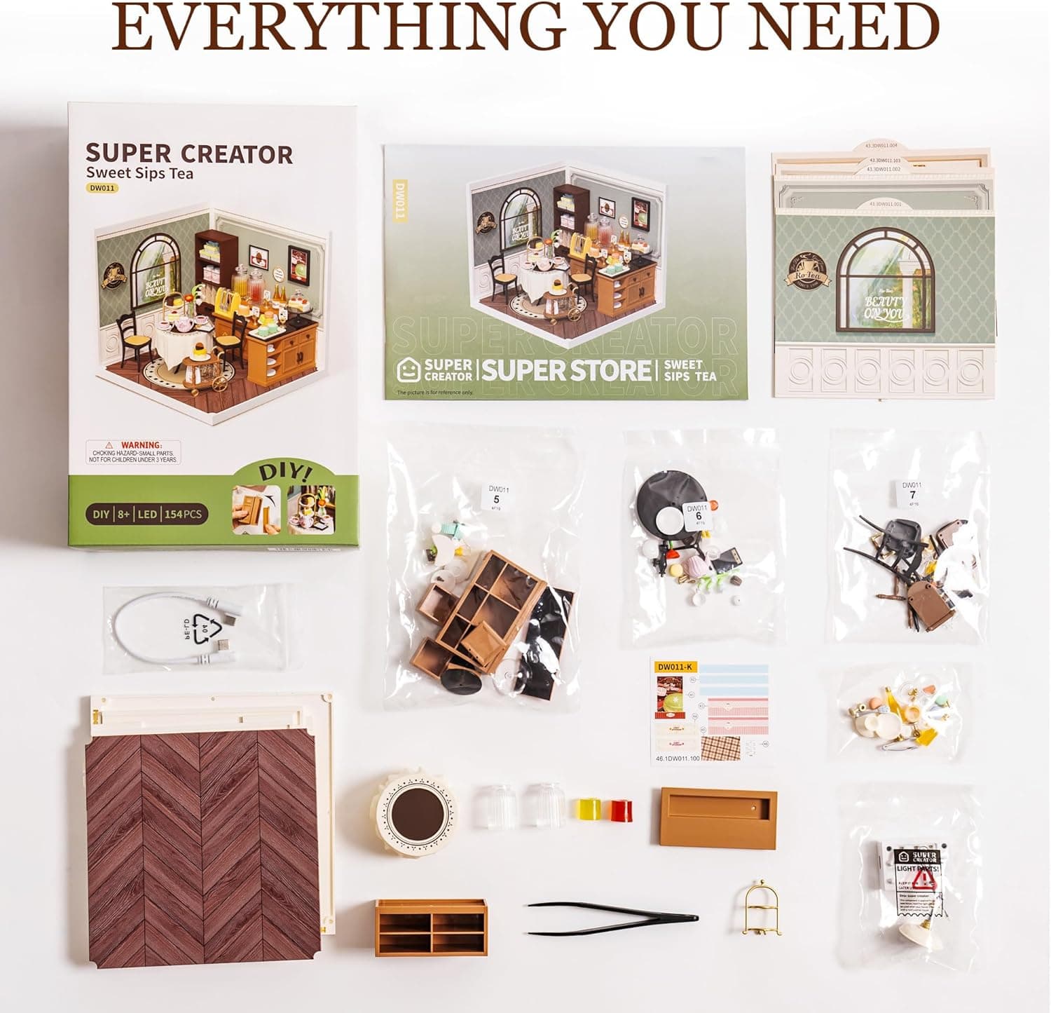 DIY Miniature Craft Kit: 'Sweet Sips' Tea House - image 2