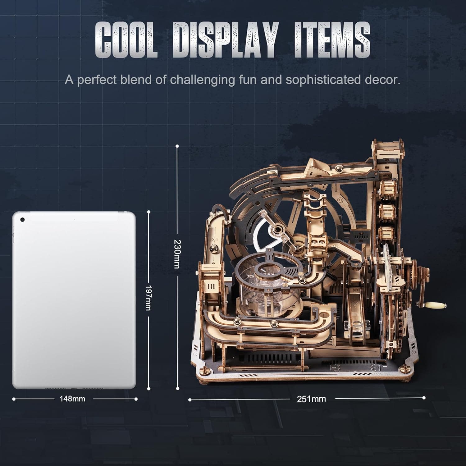 Mechanical Wooden 3D Marble Run: 'Spaceport' Model Kit - image 6