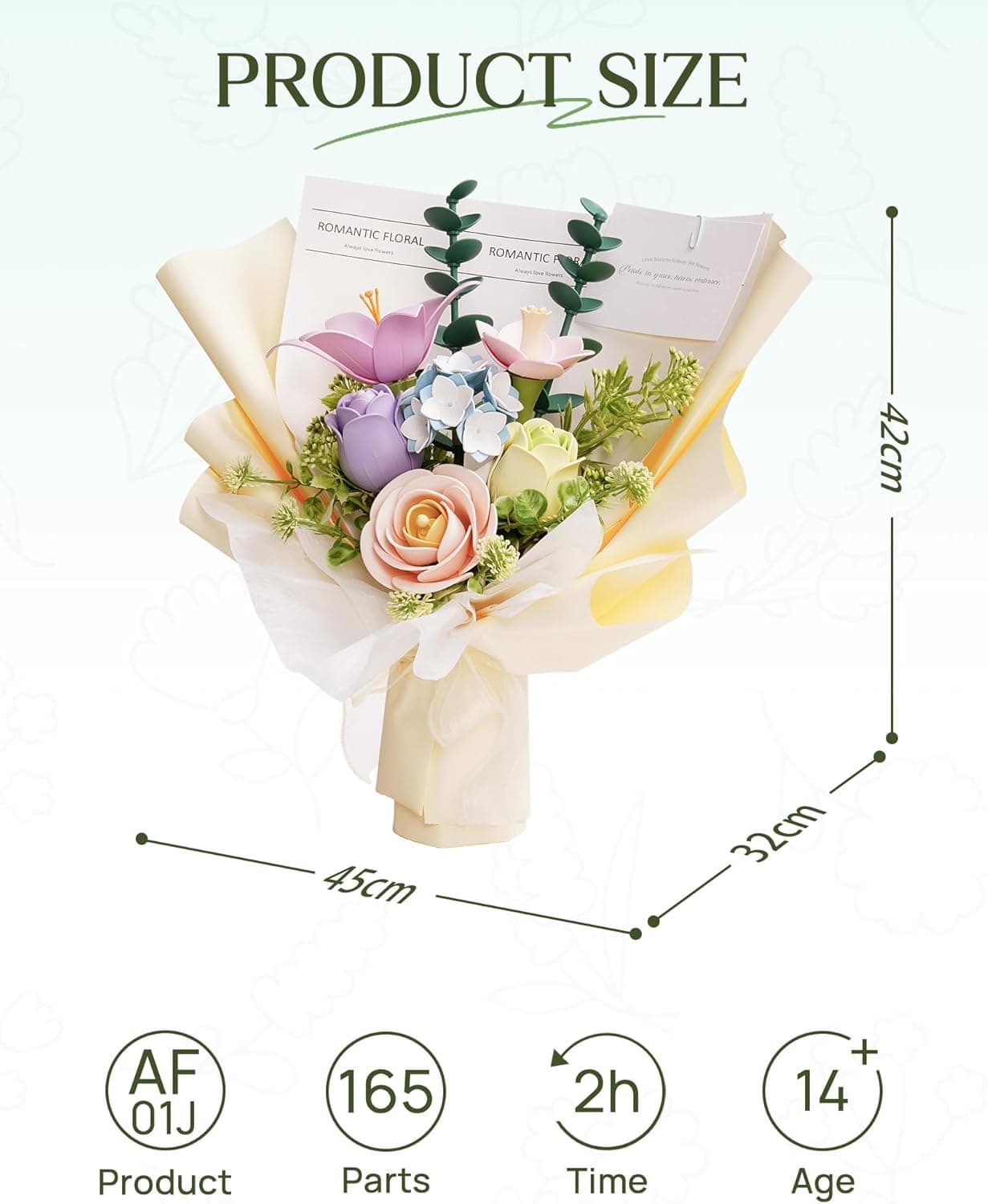 Build Your Own Spring Flower Bouquet - Robotime 3D Puzzle Kit - image 4