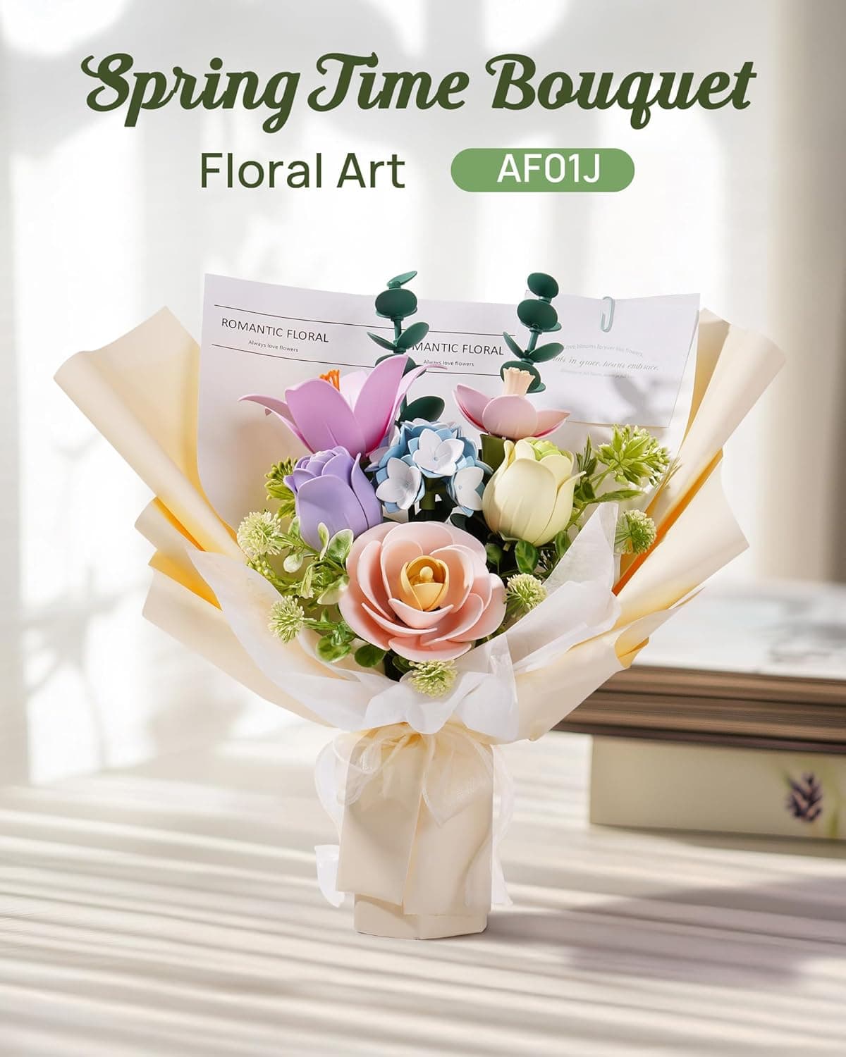 Build Your Own Spring Flower Bouquet - Robotime 3D Puzzle Kit - image 7