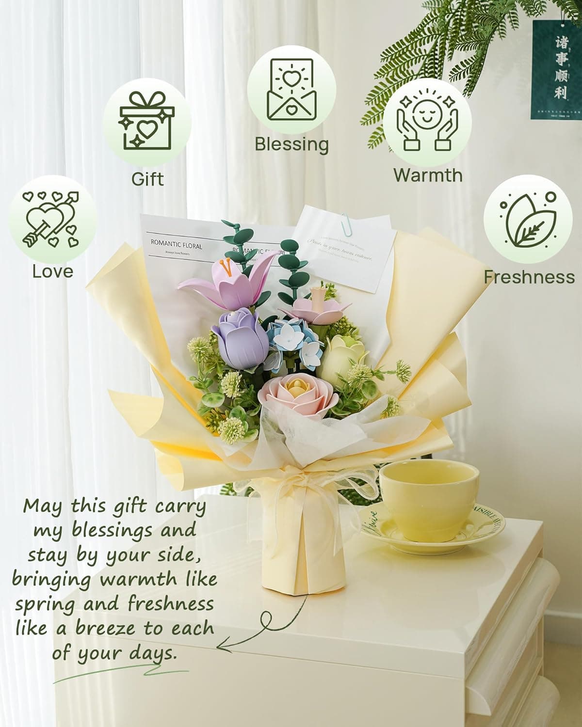 Build Your Own Spring Flower Bouquet - Robotime 3D Puzzle Kit - image 8