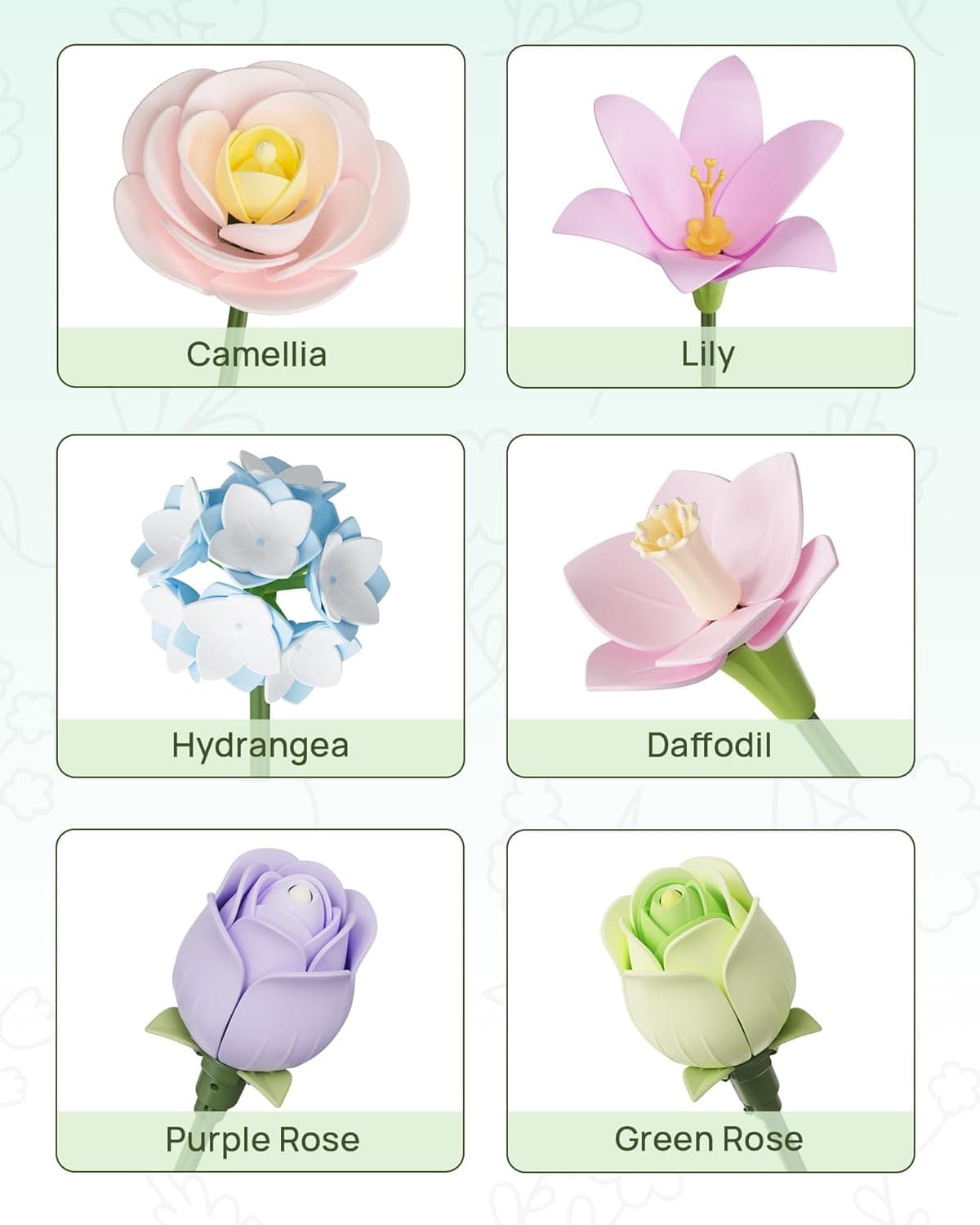 Build Your Own Spring Flower Bouquet - Robotime 3D Puzzle Kit - image 2