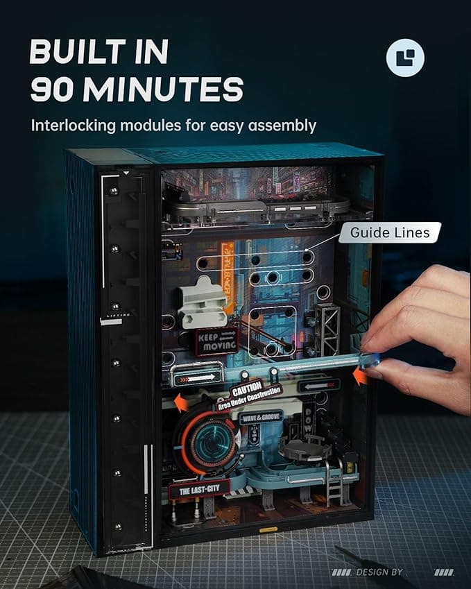 Robotime Last City: Build-Your-Own Wooden Marble Run Model Kit - image 5