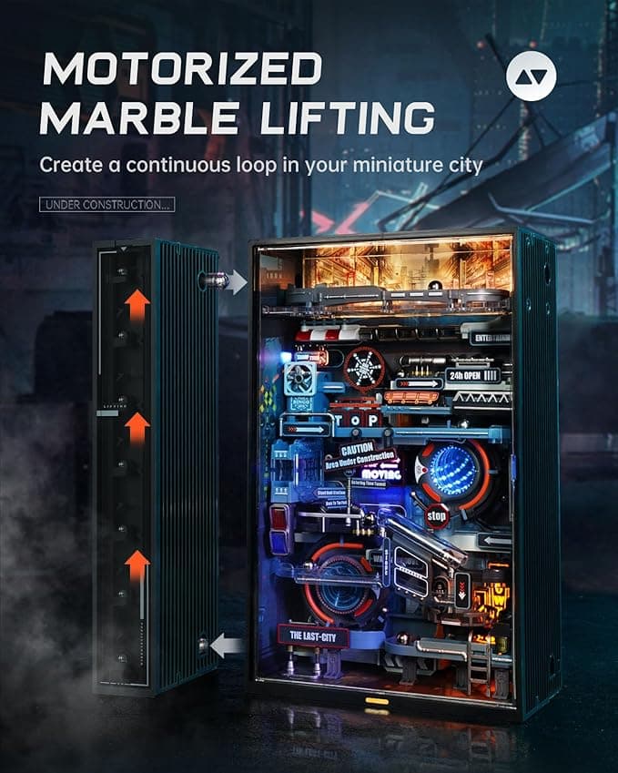 Robotime Last City: Build-Your-Own Wooden Marble Run Model Kit - image 3