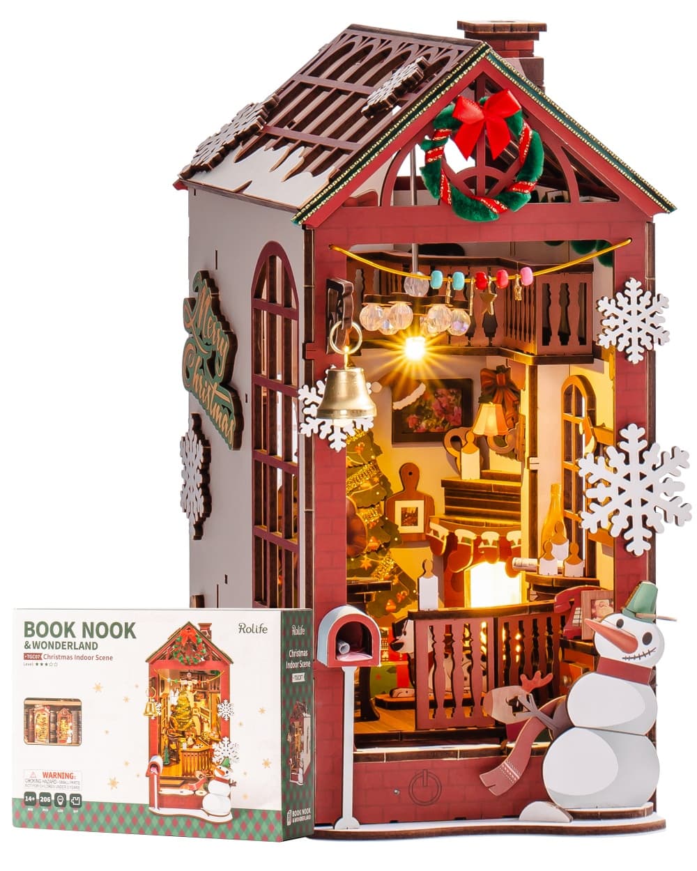 DIY Christmas Cottage Book Nook Kit - image 12