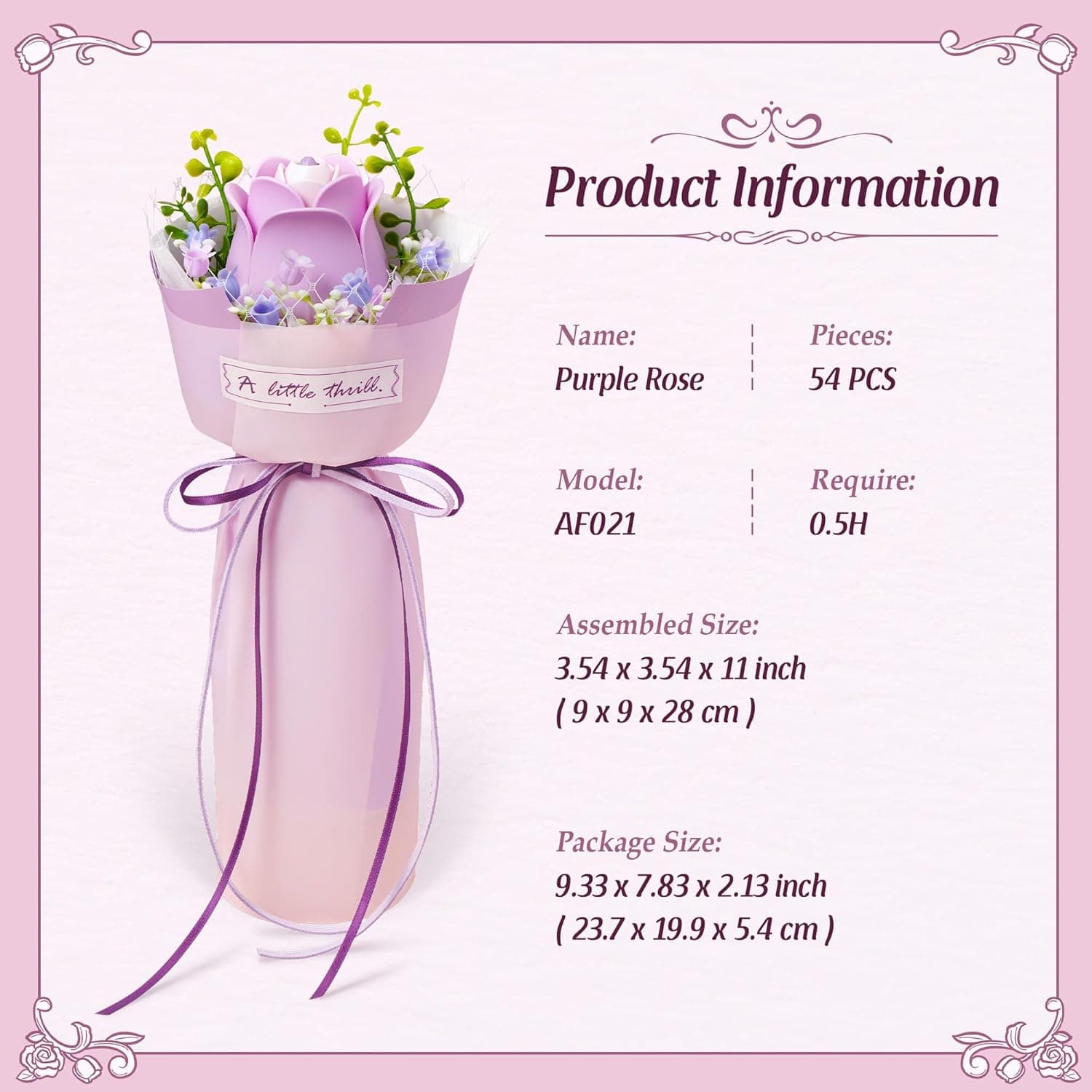 3D Puzzle Flower Bouquet in French Style - image 2