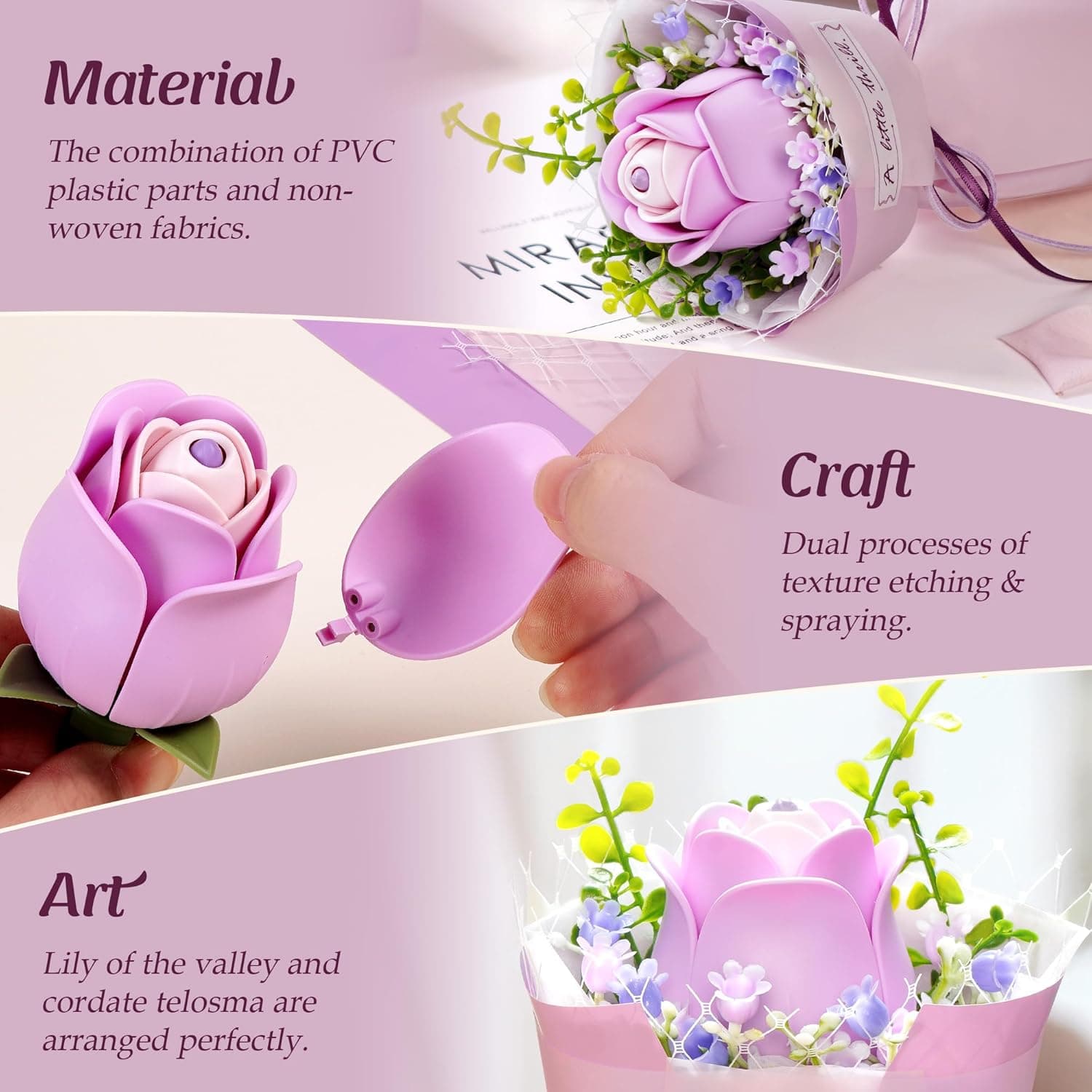 3D Puzzle Flower Bouquet in French Style - image 4