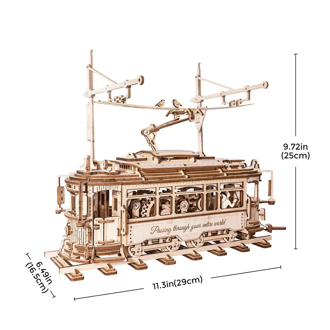 3D Wooden Puzzle: Rokr Classic City Tram LK801 - image 5