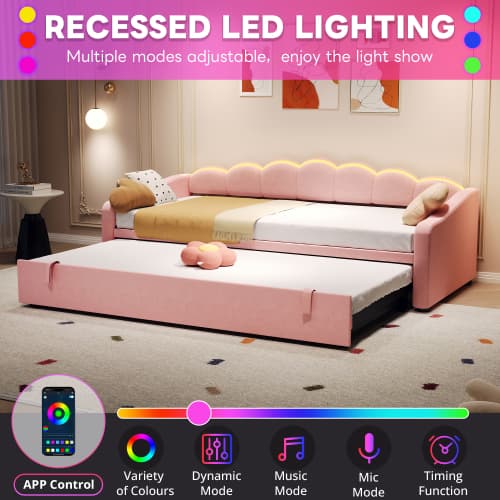 Transform Your Space with this Petal-Shaped LED Daybed - image 6