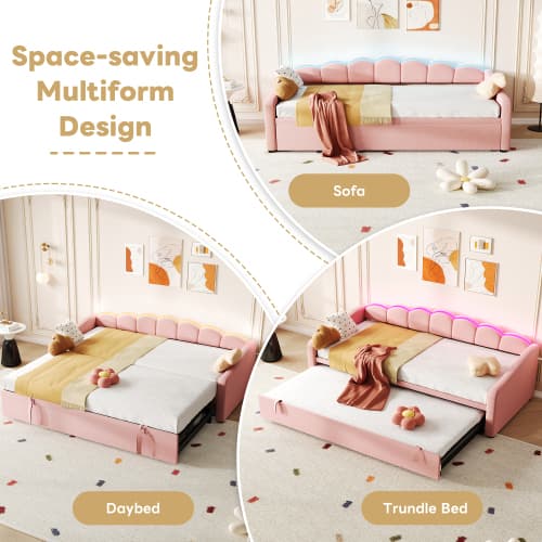 Transform Your Space with this Petal-Shaped LED Daybed - image 3