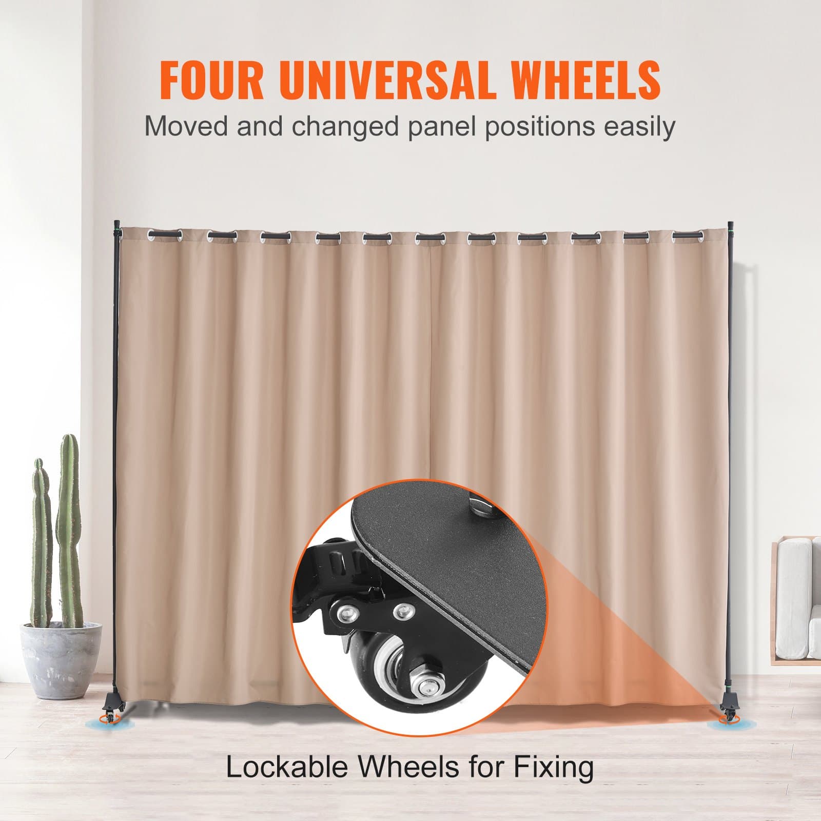 Portable Partition Screen on Wheels for Home & Office - image 7