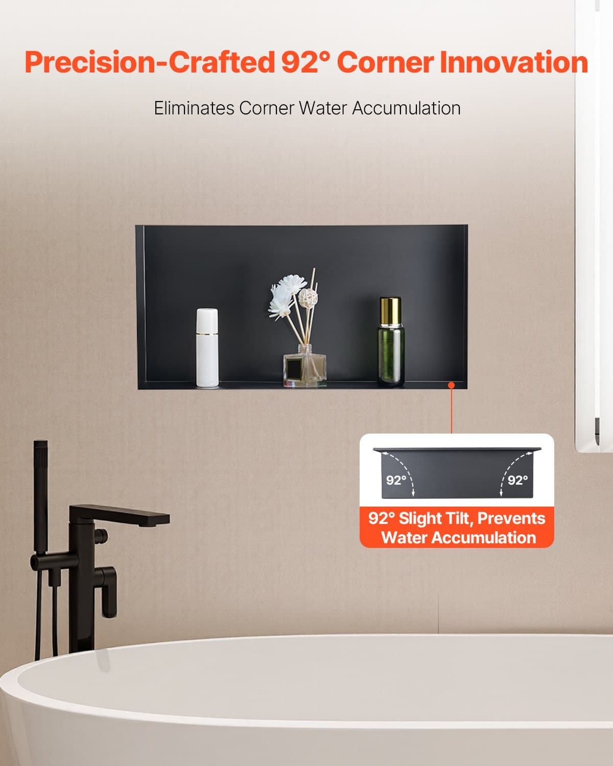 Effortless Organisation with a Sleek Black Shower Niche - image 3