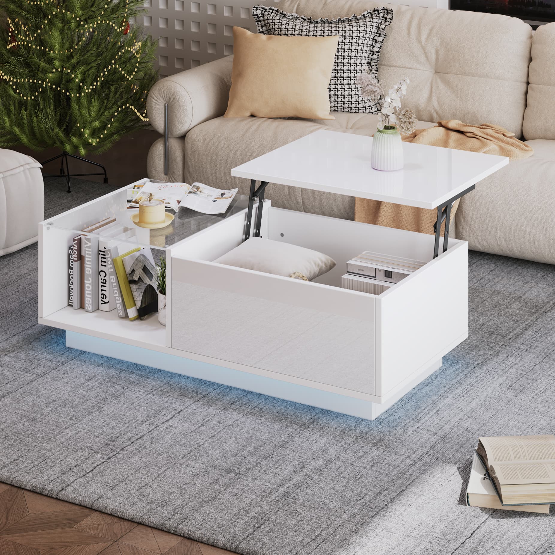 Effortless Style & Hidden Storage: The Ultimate Lift-Top Coffee Table - image 4