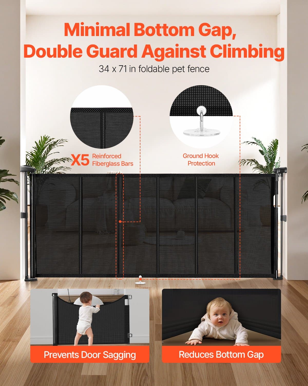 Effortless Safety: The Extra-Wide Retractable Baby & Pet Gate - image 2