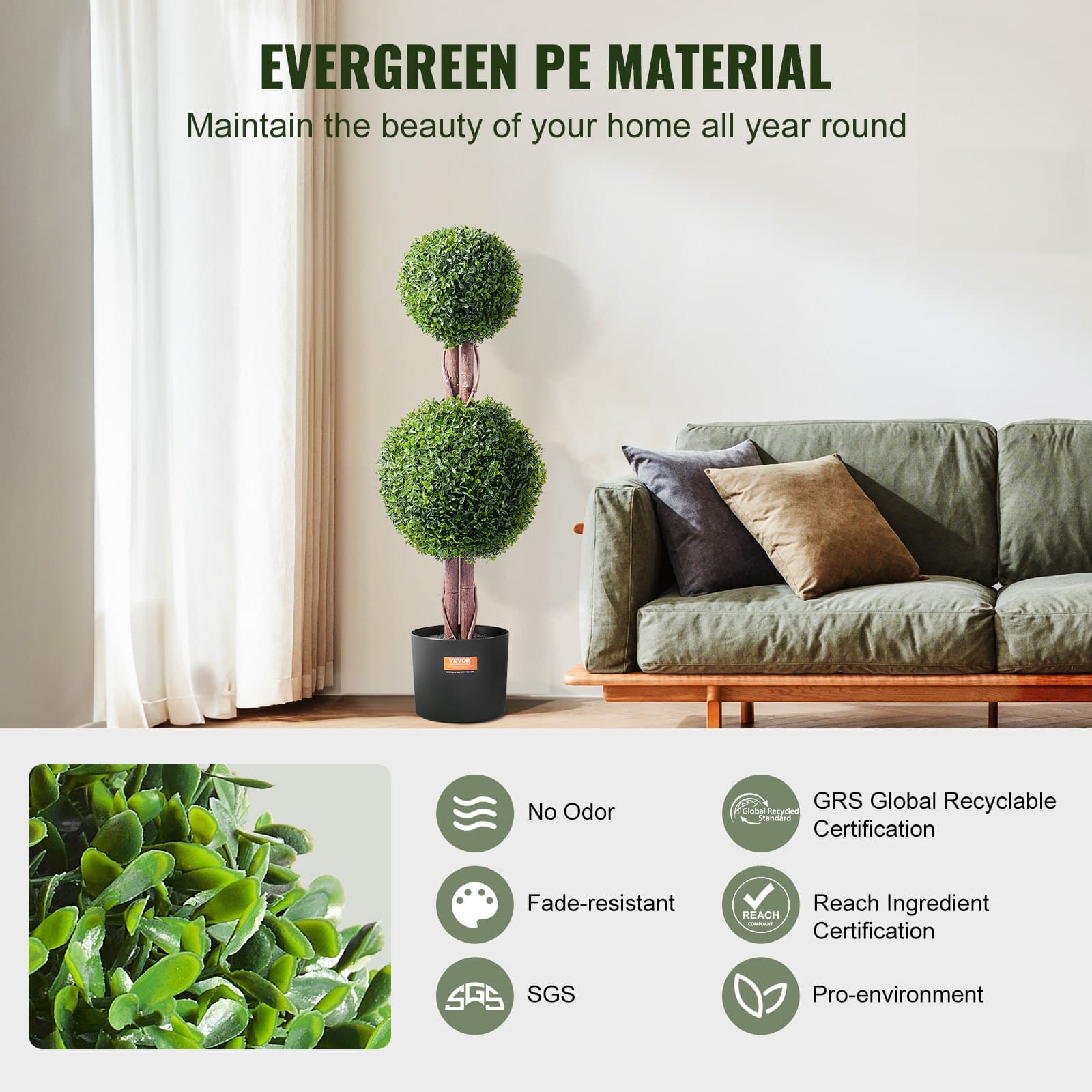 Effortless Elegance with Double Ball Faux Topiary Trees - image 2