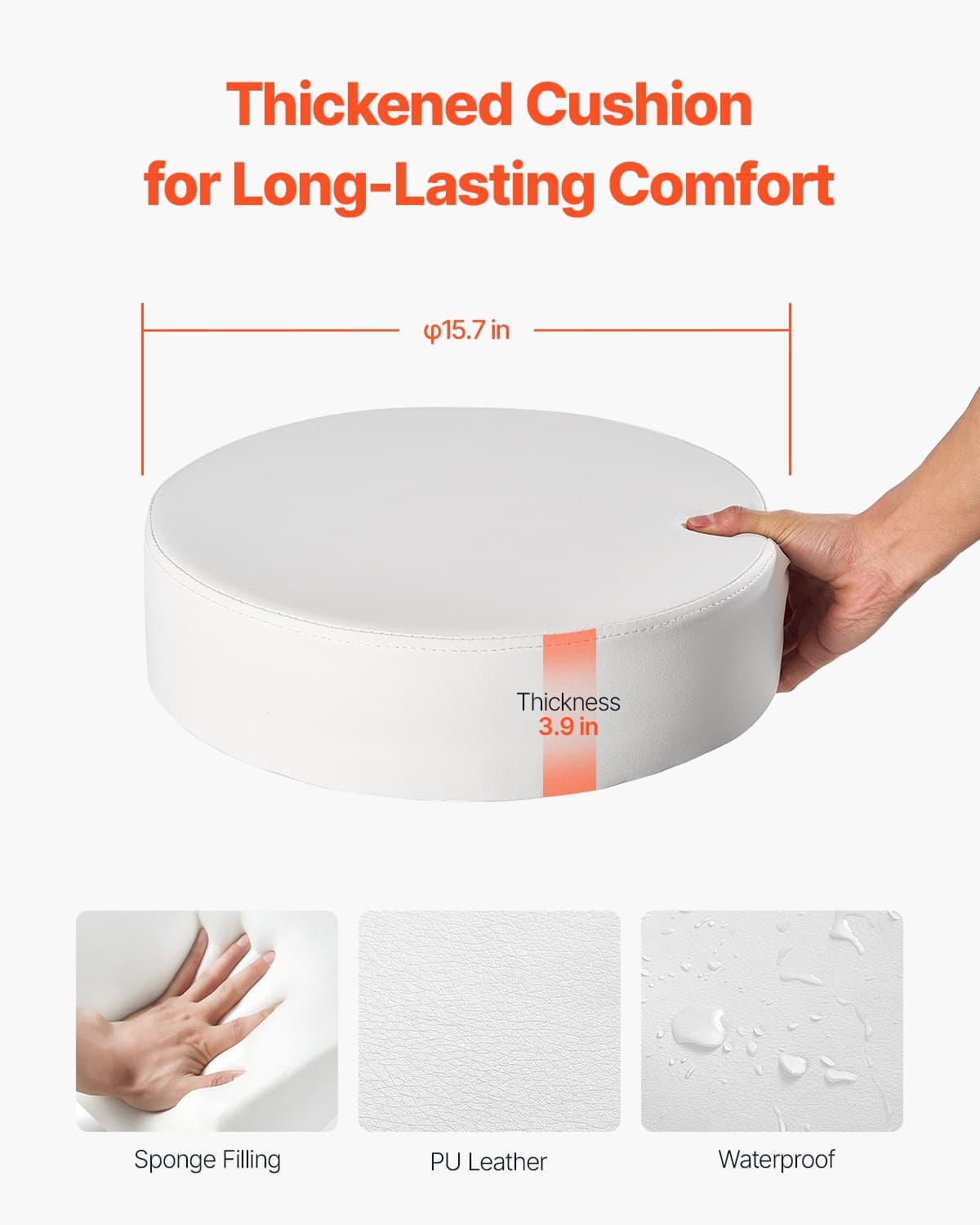 Professional Rolling Stool with 450lbs Weight Capacity - image 3