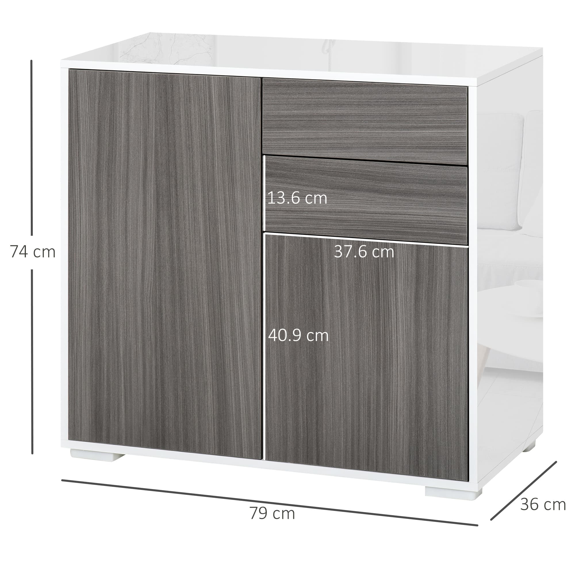 Transform Your Living Space with this Sleek Grey Sideboard - image 4