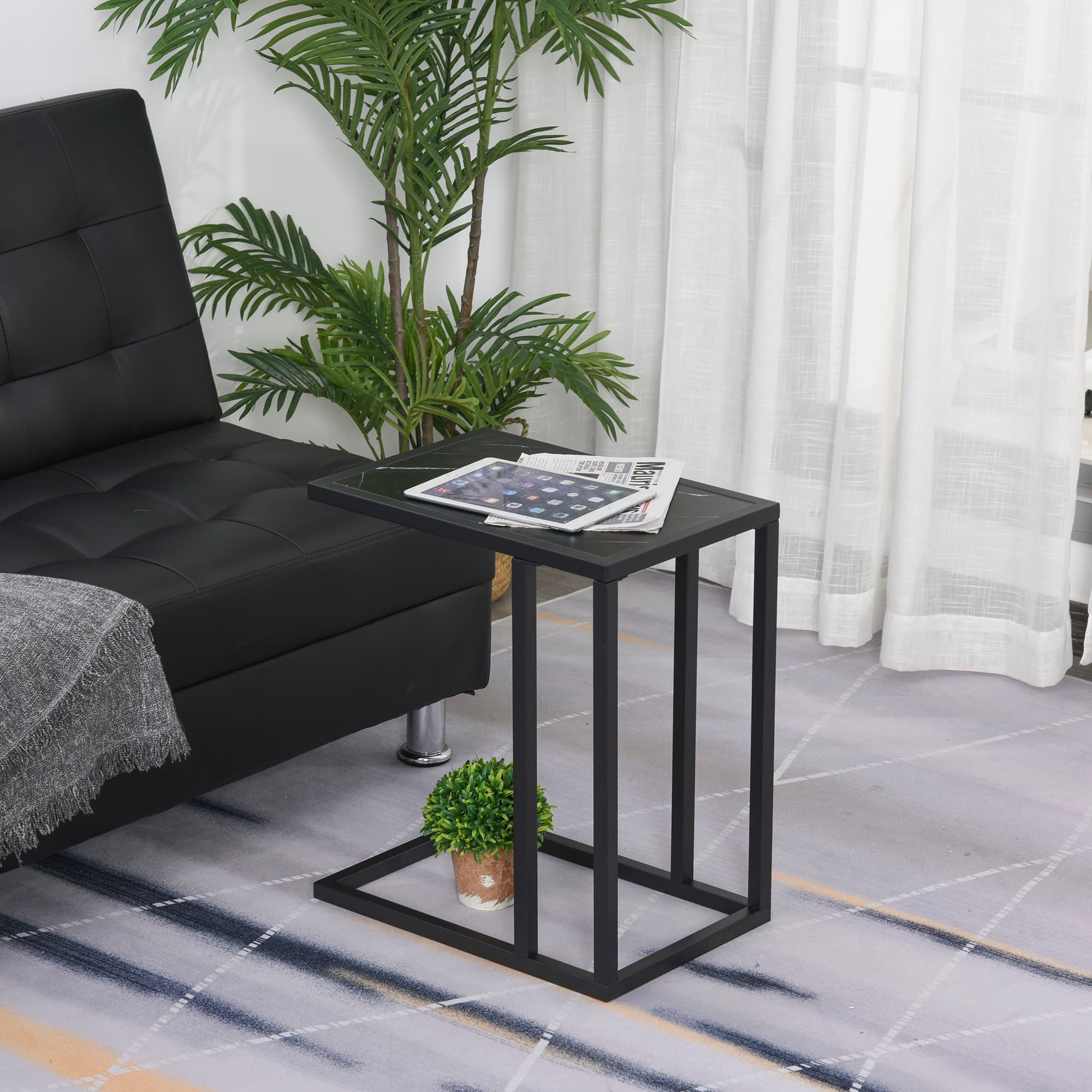 Slim C-Shaped Side Table for Sofas and Beds - image 9