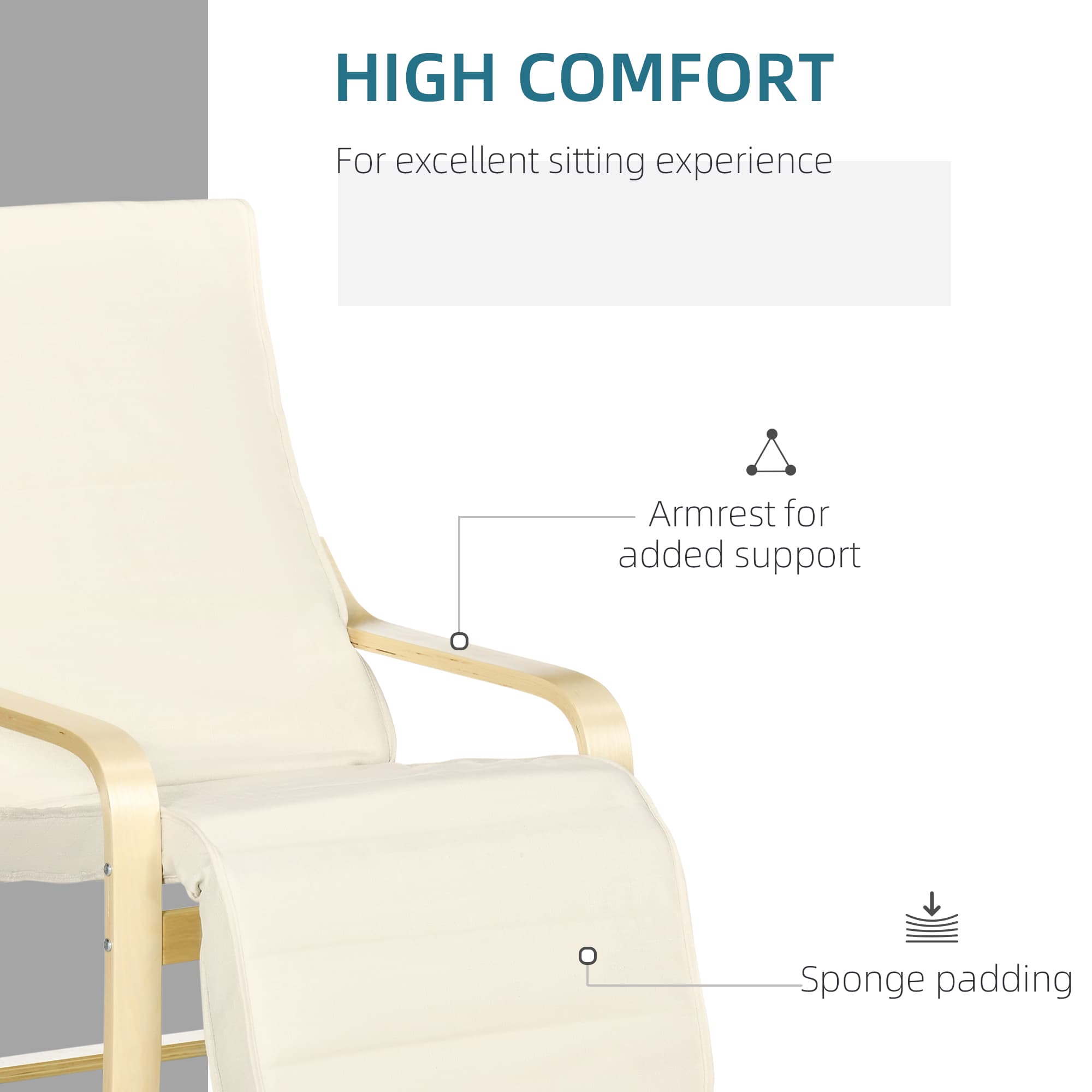Transform Your Space with this Cream White Lounge Armchair - image 5