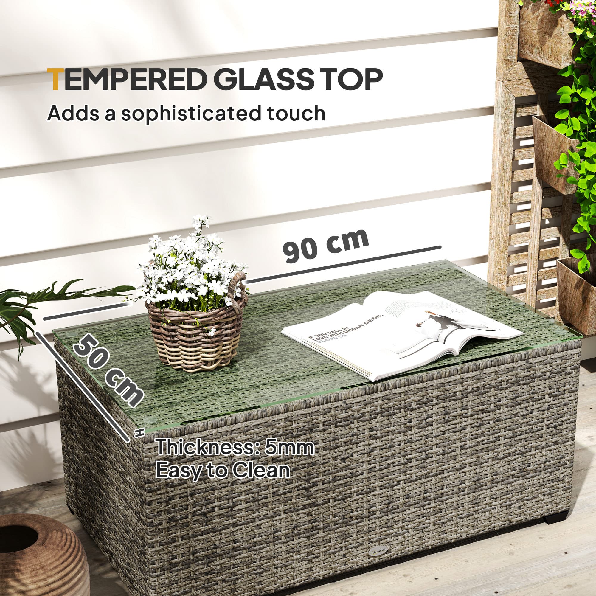 Transform Your Space with this Dark Grey Rattan Side Table - image 5