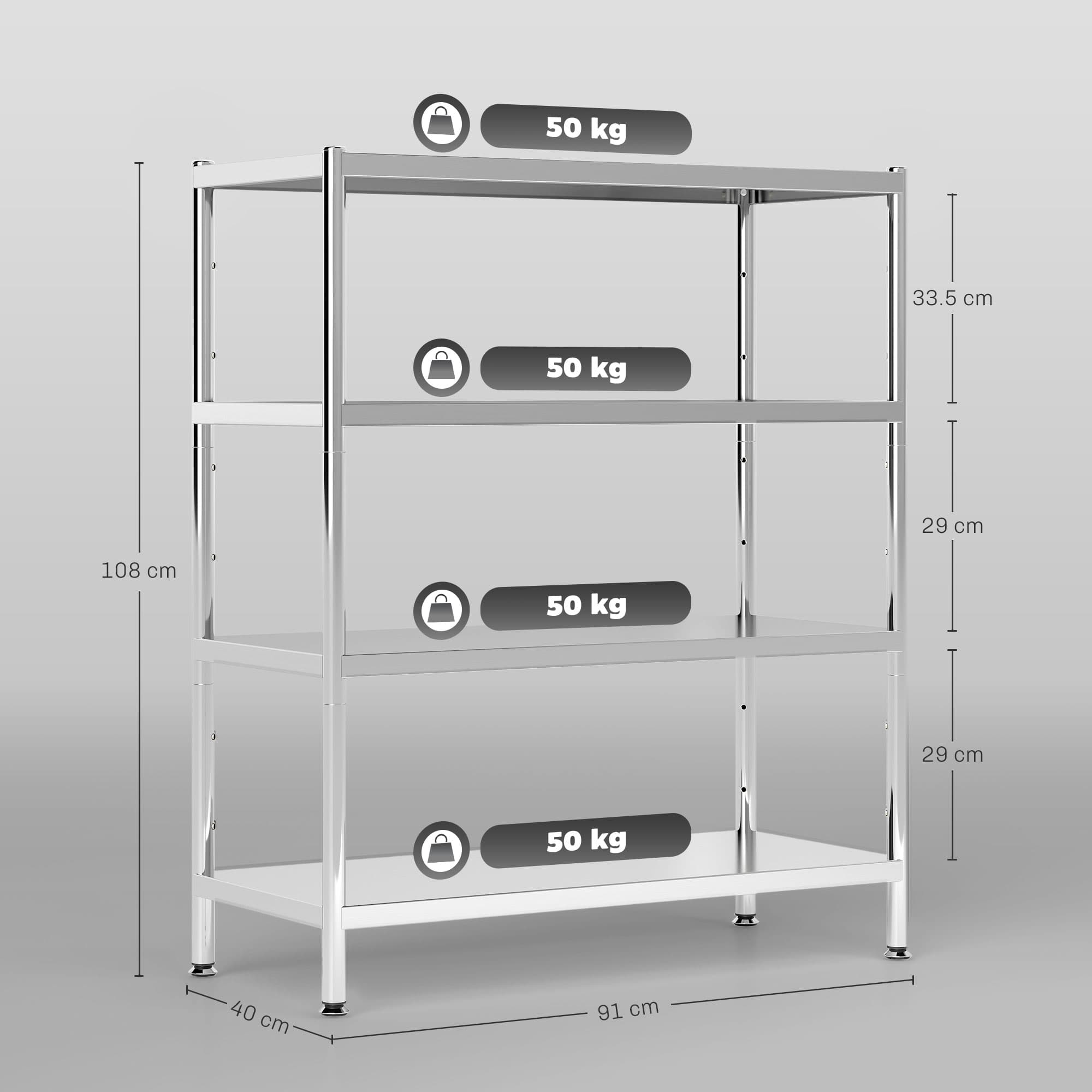 Transform Your Kitchen with this 4-Tier Stainless Steel Rack - image 2