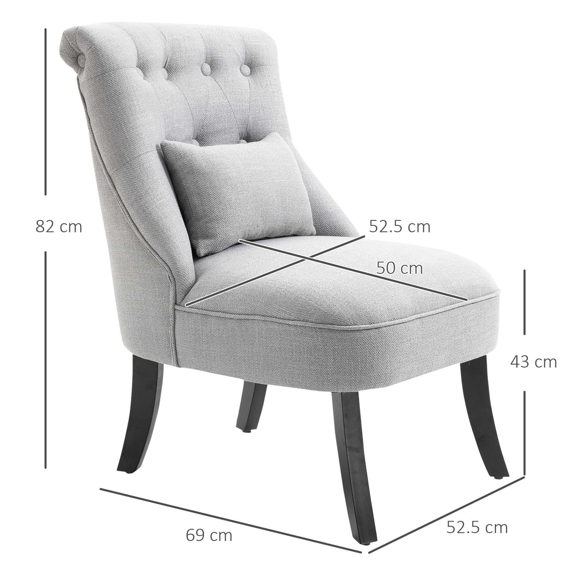 Transform Your Space with this Grey Linen-Look Accent Chair - image 1